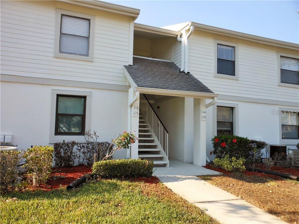 Behind this door is a haven of luxury and style just waiting for you to make it your home! This newly remodeled second floor condo located in The Meadows of gated East Lake Woodlands offers comfortable living area with flat screen tv into gorgeous kitchen with quartz counters, awesome back splash, beautiful wood cabinets with separate windowed eating area. Queen size bed in the primary suite into new primary bath with walk in tiled shower. Sliders from the living area and primary bedroom take you to screen enclosed lanai where washer and dryer are located in the utility closet. Guest bedroom with twin beds, beautiful guest bath with tub/shower combination. This is a nonsmoking residence with no pets please! Water, sewer, trash, basic cable, internet, and up to $100 per month of electric is included in the rent. There is a 13% sales/tourist tax on all short-term rentals - please call for availability!