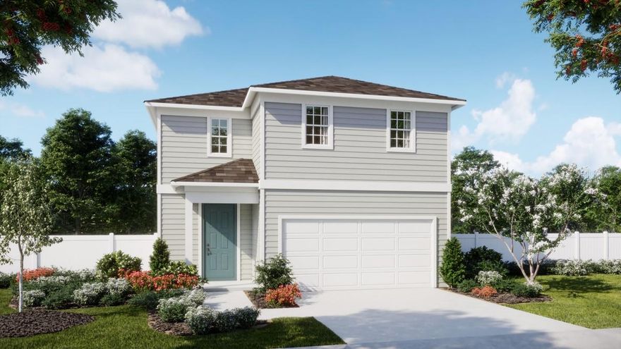 Under Construction. Welcome to our only quick-delivery Cove plan perfectly situated on a beautiful corner homesite! This thoughtfully designed home, with 9' first floor ceilings, offers 4 bedrooms and 2.5 baths, including a convenient first-floor Primary suite featuring an en-suite bathroom with a walk-in closet, adult-height dual-sink vanity, quartz countertops, and a luxurious walk-in shower. The well-appointed kitchen boasts stylish cabinetry with crown molding, sleek quartz countertops, a pantry closet, and stainless-steel appliances, seamlessly flowing into the spacious Great Room—ideal for entertaining or everyday relaxation. Attractive tile flooring enhances the main living areas on the first floor, offering both style and durability. Upstairs, a large Bonus room provides flexible space for gatherings, a media room, or an exercise suite, while three additional bedrooms complete the second level, offering comfort and versatility for everyone. Marion Ridge amenities include tot lot, dog park, and open green spaces. Conveniently located near restaurants and shopping with easy access to major thoroughfares.