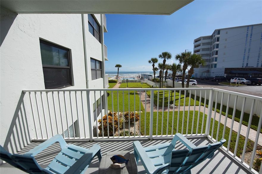 Direct ocean front - 2 bedroom, 2 full baths, wrap around balcony. This is a vacation rental completely furnished. Call Ocean Reef Villa to verify pricing and availability. 386-426-5684. Weekly rate: 1350.00 Monthly rate: 4050.00