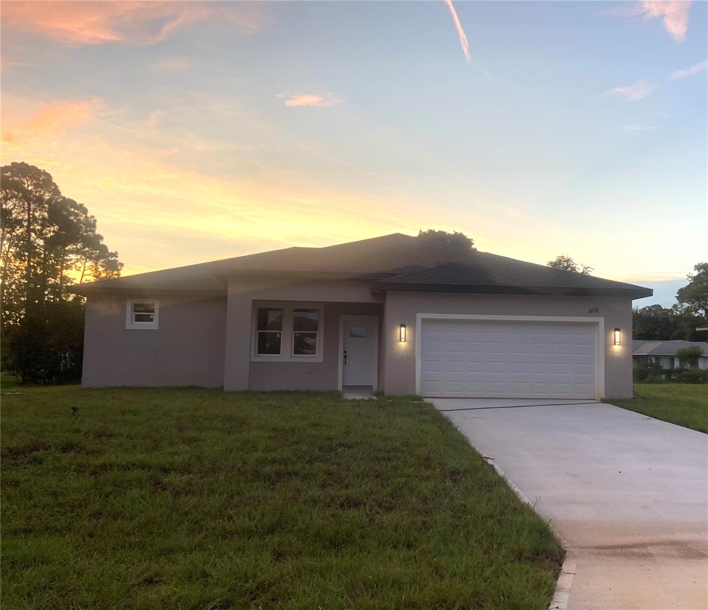 Under Construction. New Construction block home in the heart of Sebring. Great floor plan with "Open Concept". Beautiful home of 3 bedrooms & 2 full baths with inside laundry room. Porcelain tile 24 X 48 throughout entire home. Recessed lighting. Kitchen features quartz counter tops, marble back splash, stainless steel appliances, kitchen island with farm house black steel sink, electric outlet & drop designer lights. The bedroom are split. The master bedroom has an en suite bath. This bath features double vanity with quartz vanity tops, a private water room, a tiled walk-in shower with glass shower door, a large walk-in closet & a lien closet. The other 2 bedrooms are on the opposite side of the home, each have their own built-in closets. The hall bath has quartz vanity top and a tiled tub/shower combination. The laundry room is located as you come in from the double car garage.. There is a back covered & tiled lanai as well as a open tile front porch. Nice size back yard to entertain or enjoy an outdoors fire pit. Convenient to Walmart, Walgreens, Publix, hospitals, South Fl State College, Nucor & US Hwy 27. Sebring International Raceway is 13 miles, approximately 70 miles from Punta Gorda Airport, 80 south of Orlando International Airport, 97 miles south of Tampa International Airport , 160 miles from Miami and about 70 miles to east or west coast of Florida. Come live the dream in Sebring! Highlands is high and dry. Projected completion September 2025. I will be updating pictures throughout construction.