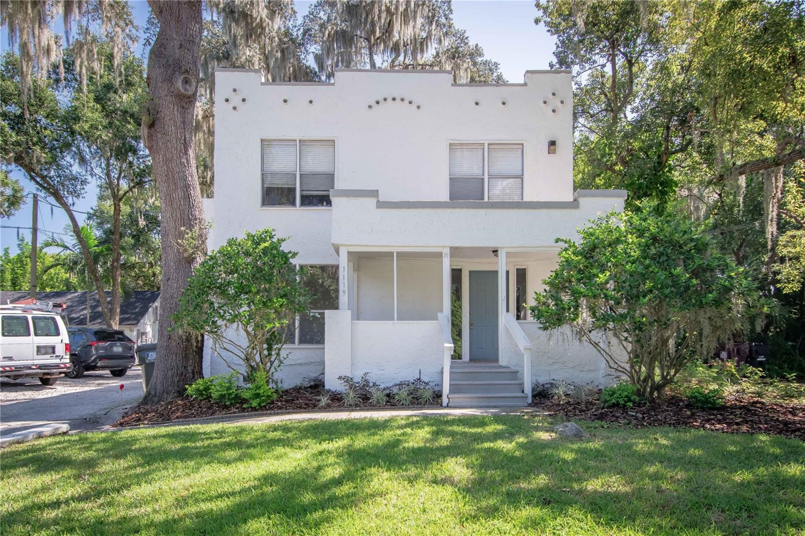 Welcome home to 1119 S Mills Ave Unit B. This upstairs 2/1 unit is completely renovated. Brand new AC system recently installed. Nestled in the desirable Downtown Orlando brick lined neighborhood of Delaney Park. Vinyl flooring throughout. All new kitchen quartz countertops and stainless steel appliances. Classic timeless subway tiles are throughout your bathroom tub and kitchen backsplash. In unit stackable washer and dryer hookups and onsite coin operated laundry room also available. You are in short distance to 903 Mills Market, Lake Davis Park, and the HourGlass District. Minutes for all the excitement and energy of Downtown Orlando