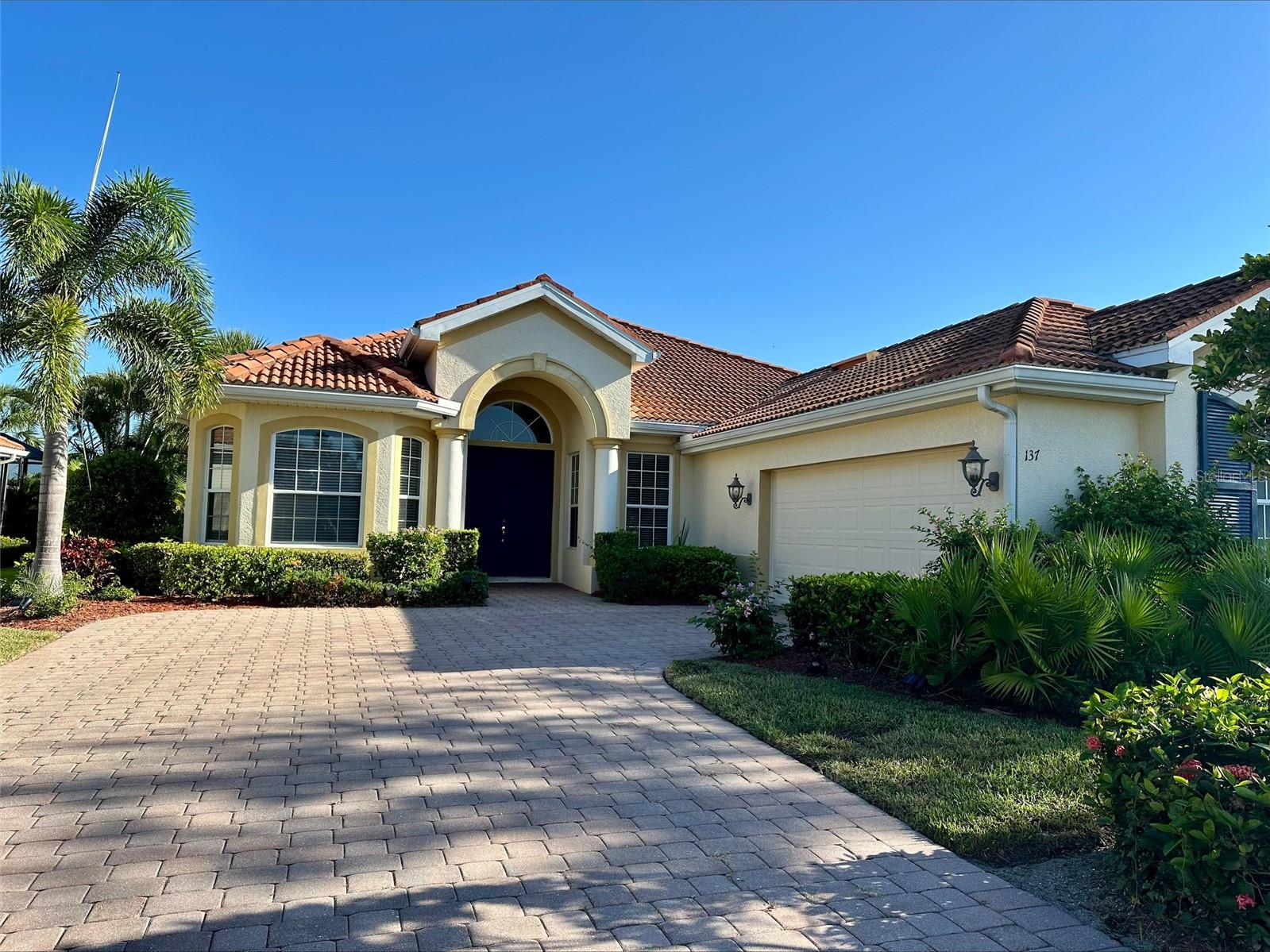 Fantastic home in the upscale gated community of Venetian Golf & River Club.  This home features 3 bedrooms, 2.5 bathrooms, a gourmet kitchen, den, plus a bonus sitting room.  You'll enjoy the beautiful view from the screened lanai.  Amenities galore!  Resort-style pool, lap pool & spa, poolside tiki bar, fitness center, clubhouse with restaurant, tennis and pickleball, social calendar & events, nature park and trails - just to name a few.  Available December thru April.  Owner prefers to rent for 4 months.  Plenty of room to park in the expansive driveway, and use of 1 stall of the garage.  Gas grill.  Electric, gas and water are each included, up to $100/month.  No pets, smoking or vaping.