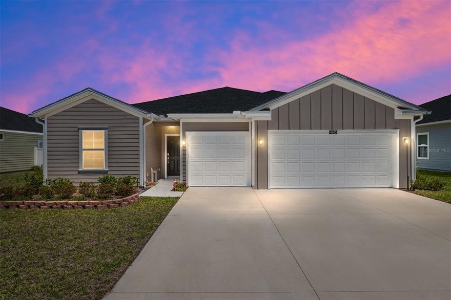 Welcome to this beautifully designed 4-bedroom, 3-bathroom home located in Marion Ranch community. Featuring a spacious open floor plan, this home offers the perfect blend of modern style and everyday functionality.

Step inside to find durable and stylish LVP flooring flowing seamlessly throughout the entire home, creating a clean look. The heart of the home is the stunning kitchen, complete with an island that offers plenty of seating—perfect for casual dining, entertaining, or gathering with family and friends.

The open living and dining areas provide an inviting space filled with natural light, ideal for both relaxing and hosting. Step outside to your screened-in back porch, where you can enjoy Florida living year-round, overlooking a fully fenced backyard that offers privacy and room to play or unwind.

Additional highlights include a spacious 3-car garage, providing ample storage and convenience.

Located in the growing Marion Ranch community, residents enjoy access to a community pool and clubhouse, with even more amenities on the way—making this an excellent opportunity to get in early and enjoy everything this vibrant neighborhood has to offer.

Don’t miss your chance to live in this move-in ready home that truly checks all the boxes!