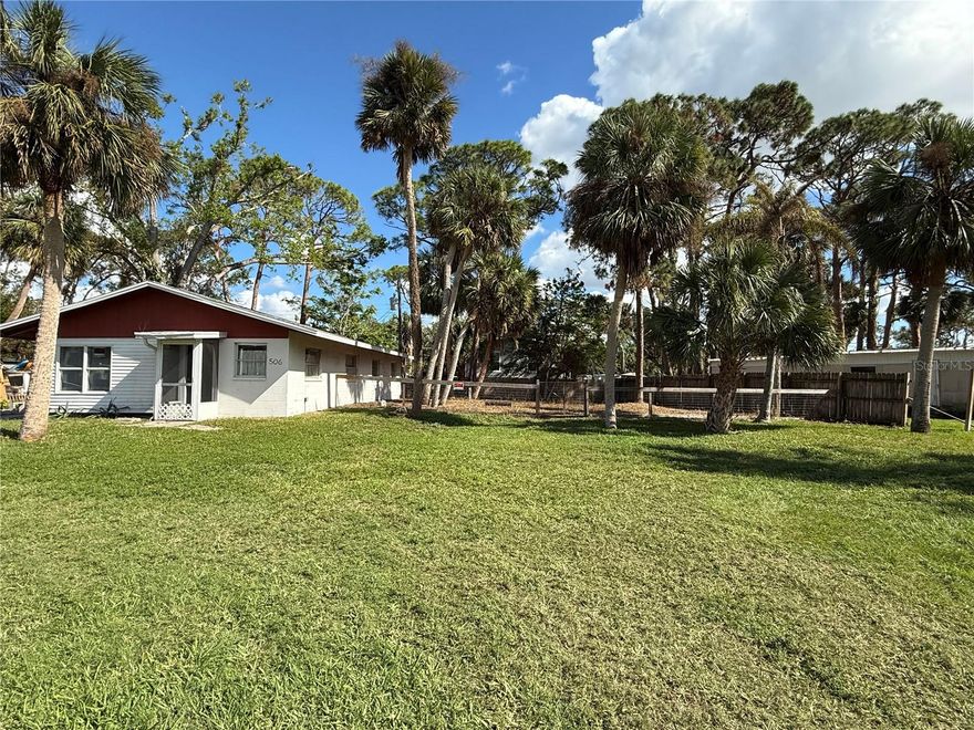 This home is ready to purchase. Double lot that could be used to build two mobile homes. The current structure contains a mobile home with a Concrete block structure around it. The property has never been occupied by the current owner. They purchased it for storage and to keep a motor home when not in use. The structure is being sold as is with the right to inspect. The buyer and buyers agent will have to asses the condition of the property and accept it the way it is. Cash only sale.