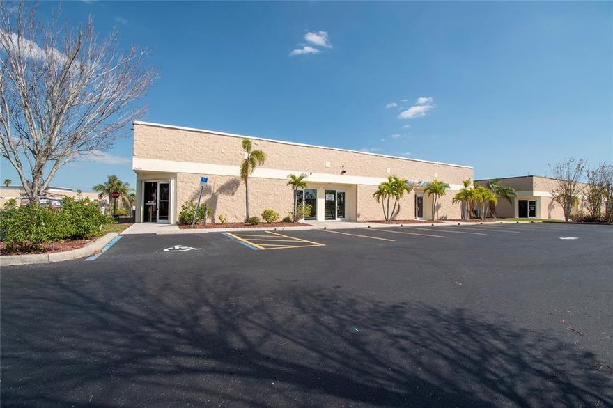 Flex space for lease located in the Sandhill Garden Park Commerce.  This unit offers a reception area as you walk in the door, followed by a storage area/office with a restroom. The rear of the unit boasts a large garage area with a 12' roll-up door. New roof installed 2/2023, with the repairs from the hurricane complete this unit is open and ready for the build-out of your desire!All information comes from users and sources that are believed to be reliable but should be verified for accuracy. Subject to errors and omissions.