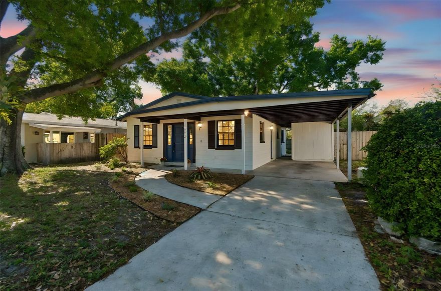 Welcome to 4512 W Rodgers Ave — where style, simplicity, and smart design come together in a way that immediately feels like home.
From the moment you arrive, this beautifully reimagined residence draws you in with its fresh curb appeal, clean lines, and inviting presence. But it’s what’s inside that truly sets it apart.
Step through the door and experience a space that feels larger than expected — bright, open, and thoughtfully designed with modern living in mind. Natural light pours through brand-new hurricane-resistant windows, illuminating sleek waterproof flooring and highlighting every carefully selected finish. Every detail has been curated to create a home that is both stylish and effortlessly functional
At the heart of the home, the kitchen makes a statement. Crisp white cabinetry, elegant quartz countertops, stainless steel appliances, and designer lighting come together in a space that’s as beautiful as it is practical — perfect for morning coffee, evening meals, or hosting friends with ease.
The fully renovated bathroom mirrors that same attention to detail, featuring contemporary tile work and high-end finishes that elevate everyday living. Each of the three bedrooms offers comfort, flexibility, and a clean modern feel — enhanced with new doors and custom closet shelving to maximize organization and usability.
Then, just when you think you’ve seen it all, the home opens up even more.
French doors lead you to a covered outdoor deck — a seamless extension of your living space. This is where mornings feel calmer, evenings last longer, and gatherings feel effortless. Beyond that, an expansive, tree-shaded backyard offers rare privacy and possibility — whether you envision entertaining, relaxing, or creating something uniquely your own. A detached structure adds even more versatility for storage, a workshop, or future ideas.
And while the design captures your attention, the upgrades give you confidence:
New roof 2025
New hurricane-resistant windows
New flooring throughout
Fully renovated kitchen and bathroom
Updated electrical and New modern lighting
Fresh interior and exterior finishes
New doors and custom closet shelving
New water heater
New Washer and dryer included
Dedicated indoor laundry space
Covered carport with extended driveway
All of this, set in a location that puts you minutes from downtown Tampa, major highways, dining, shopping, and the waterfront — offering both convenience and lifestyle.
Homes like this don’t just check boxes — they create a feeling. And this one is best experienced in person.