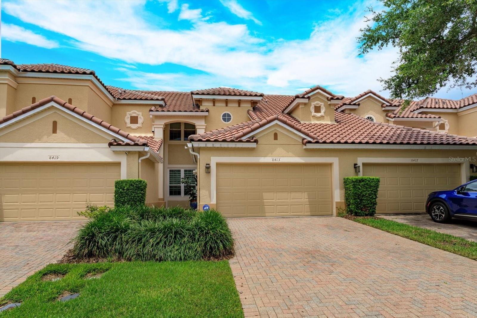 Immaculate pond view town home behind the gates of Vizcaya. Located just minutes from everything in the heart of Dr. Phillips, this town home offers you the convenience and luxury you have been searching for. The Villa Sophia 3 bedroom 2.5 bathroom open floor plan was designed for entertaining and comfort. The community bylaws allow owners to build out a private paved back deck with approval. This back deck overlooks a beautiful pond and fountain. The following upgrades were completed in 2020: New A/C, New Water Heater and All New Energy efficient double pane windows from FAS Windows throughout. These recent upgrades alone along with the added back deck total almost $24,000. The sellers used the dining room as as their flex space/office and built a partial wall for separation creating a formal dining room. This wall was built over the tile and can easily be removed if you prefer. Bella Notte at Vizcaya is a 24 hour manned community that features a beautiful community pool, fitness center, play area and even its own private Dog Park! Walk to Trader Joes, Publix and Restaurant Row! The association handles all ground maintenance and lawn including all irrigation water costs and repairs. In addition to the main gate Bella Notte residents have exclusive private access to use the back gate if you prefer leading you directly to Apopka Vineland Road. Please let me show you this amazing property.
