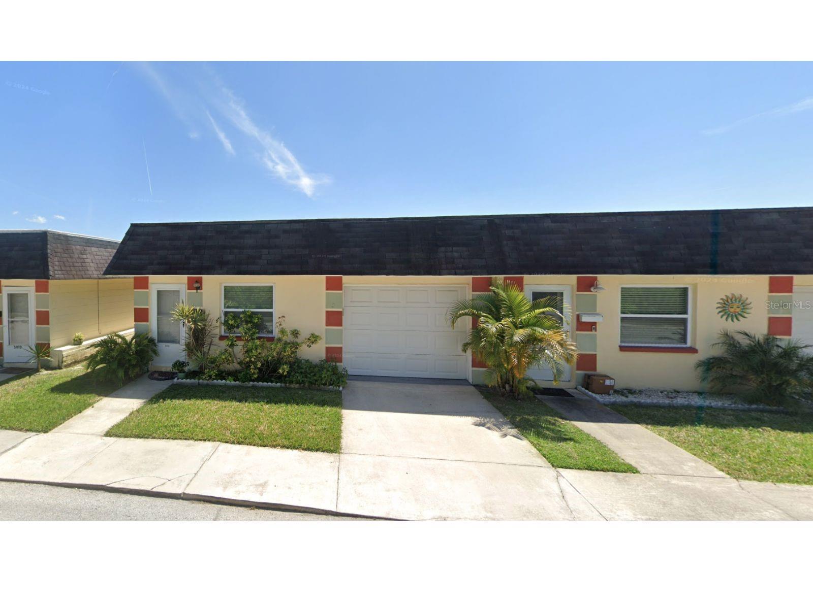 Recently impacted by the hurricane, all damaged materials removed and drywall replaced, though currently unfinished, allowing for your custom design. The villa offers a generous 1-bedroom, 1-bathroom layout with an open floor plan and an attached garage. The community provides excellent amenities, including a pool, shuffleboard, and optional private beach access for an annual fee. Conveniently located near shopping centers, public transportation, dining options, and county parks, it’s also just minutes from historic downtown New Port Richey. This villa is an attractive opportunity for buyers seeking both location and potential.