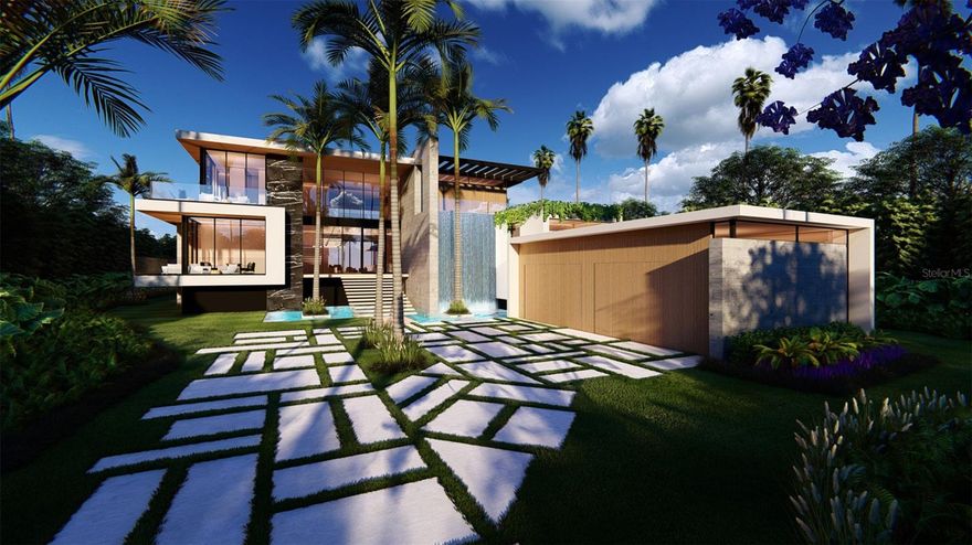 Pre-Construction. To be built. Presenting 2046 Alameda Avenue, a 9,600-square-foot architectural masterpiece on Sarasota Bay designed by the internationally renowned firm Choeff Levy Fischman. Walls of glass and an open, light-filled design create a seamless connection between indoors and out, offering panoramic water views from nearly every angle. This one-of-a-kind estate elevates modern waterfront living with an elevator to your second floor and a rooftop lounge overlooking daily sunsets, a chef’s kitchen with bar and separate staff kitchen, private theater, sauna, salon, and a state-of-the-art wellness pavilion. Multiple open-air entertaining spaces, including a striking waterfall wall, provide the perfect backdrop for both intimate gatherings and grand-scale entertaining. Situated on nearly an acre of prime, boatable bayfront, the home offers 7 bedrooms and 9 baths, combining luxury, comfort, and design at the highest level. Beyond the property, residents enjoy Sarasota’s most coveted lifestyle—steps from the city’s new cultural bayfront district, celebrated performing arts venues, world-class dining, and the white-sand beaches that make Sarasota a top destination for refined coastal living. 2046 Alameda Avenue is more than a residence—it is a statement, a sanctuary, and a rare opportunity to own one of Sarasota Bay’s most distinguished waterfront estates.