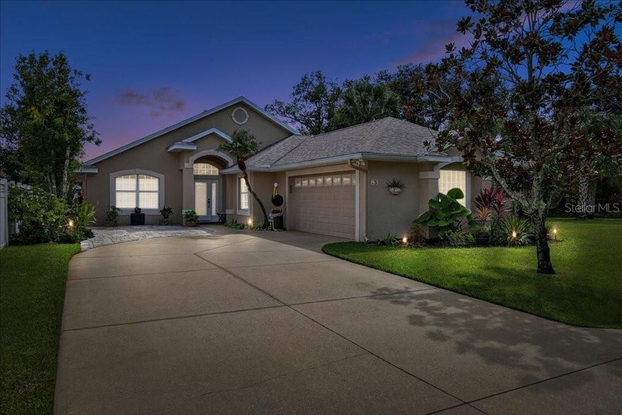Beautiful canal-front home with boathouse & new lift, complete with electricity, water, & composite dock. Boathouse re-roofed, patio & walkway to dock create the perfect setup for waterfront living. Inside offers 2BR/2BA plus flex room (guest/office), open floorplan with cathedral ceilings, new roof (3 yrs), new HVAC w/Nest, & fresh paint inside/out. Kitchen has new backsplash, 2nd bath updated with walk-in shower, plantation blinds, & hot water circulating system for near-instant hot water. Outdoors: front paver patio, vinyl fencing, irrigation w/separate well, outdoor uplighting, lanai with 2 new fans, plus Ring cameras. Turnkey coastal living at its best!