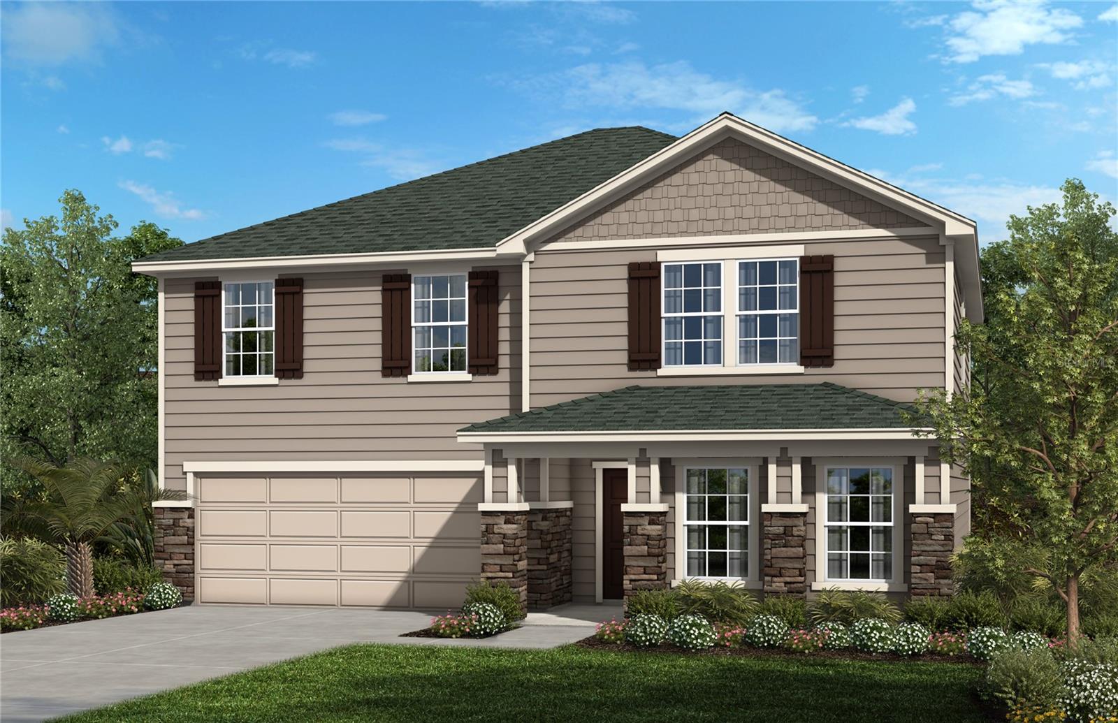 Under Construction. This two story home with a marsh view could be your perfect home! This home includes 5 bedrooms, 3 bath and 2 car garage. Downstairs you will find the beautiful great room with luxury vinyl flooring and 9 ft. ceiling. The kitchen includes 42-inch white Woodmont® upper cabinets, quartz countertops, island and Whirlpool® stainless steel appliances. The downstairs bedroom and full bath is perfect for guests. The primary bedroom features a large walk-in closet and connecting bath that offers quartz countertops, walk-in shower with beautiful tile surround and dual-sink vanity. Additional highlights include security system pre-wiring, smart home package, ENERGY STAR® certified LED lighting, Moen® faucets, Kohler® sinks and a sprinkler system. End your evenings on the extended covered patio! KB Home at Beach Park Village. is a premier natural gas community, offering residents the ability to cook, do laundry, and enjoy hot water heating with natural gas. Closing cost assistance available on this home.