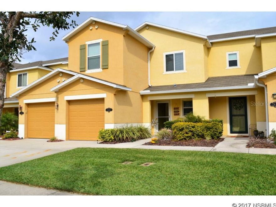 Beautiful Like New Townhome located in a quiet neighborhood of "Landings at Sugar Mill" which offers the residents an inground community pool, picnic area, and walking/bike trails.  This well maintained home features; 3 bedroom 2.5 baths, 1 car garage, Whirlpool kitchen appliances which includes a food pantry, side-by-side ice/water dispenser refrigerator, microwave, dishwasher and a smooth cook-top range.  The Inside laundry area is equipped with washer & dryer.  Open floor plan with a water view from the Kitchen, dining area & living room. This community is located close to I-95, New Smyrna Shops, short distance to Golf Clubs/Course, River, Beach, and the "Pavilian" of Port Orange. ***THE INFORMATION RECORDED IN THE MLS IS INTENDED TO BE ACCURATE BUT CAN NOT BE GUARANTEED." MEASUREMENTS ARE APPROXIMATE.*** ;Water: City