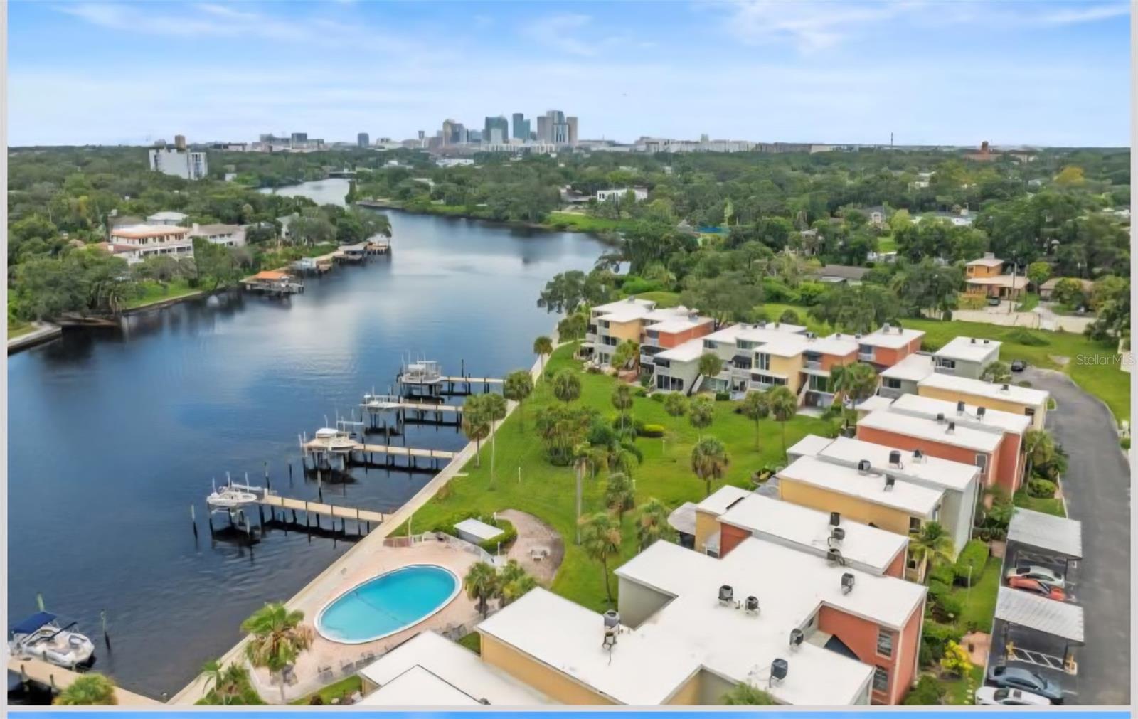 We are pleased to present this BEAUTIFUL 1 Bedroom, 1 Bath, FIRST FLOOR condominium LOCATED ALONGSIDE THE HILLSBOROUGH RIVER in The Marina Club of Tampa Bay. This unit features an open, great room floor plan with neutral decor. Additional features include: NEW ROOF in 2022; UPDATED kitchen with wood cabinetry, granite countertops, and stainless steel appliances; tile flooring throughout; ; spacious patio overlooking the river; assigned parking; immaculate condition and more! The Marina Club of Tampa Bay, a GATED COMMUNITY with 2 swimming pools, spa, club house, dock, boat slips for rent (when available) and tennis courts, and pickle ball. has LOW HOA FEES that include water, sewer, trash, basic cable, exterior maintenance, property manager and more! Add to these a CONVENIENT LOCATION to I-275 and I-4, Downtown Tampa, Tampa International Airport, Saint Joseph's Hospital, Raymond James Stadium, shopping, dining, schools, and recreation, and you have a great place to call home! New sliding glass doors have been ordered and waiting on installation.