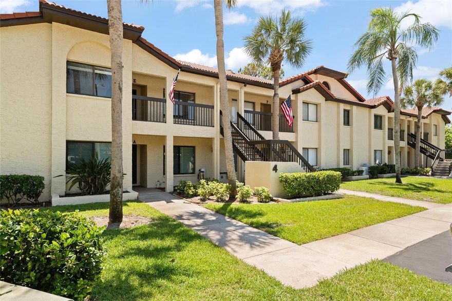 This Condo is priced to Fly off the shelf.  The Carpet and all the window treatment has been replaced early May of 2026. WOW!!!! This second floor Condo is a perfect example of Zero maintenance living unit. Just lock the unit and go for a week or a year. This 2 Bedroom 2 Bath condo has a front to back split plan configuration. The soaring high ceilings gives the unit a bright and airy feeling throughout. Both bedrooms are generous in size and the master has a walk in closet. Please look at the pictures of the 2 Bathrooms, they have both been remodeled in the last few years in a very tasteful color combination of Quartz and under mount sinks. 
If you are familiar with East Lake Rd during peak traffic times i.e. 3 to 6 PM the El Pasado complex is located right before the build up begins and ends. If you heard the expression "A stone's throw from everything" El Pasado is that to a Tee. John Chestnut State Park and the Pinellas Trail is literally right across the street, where you will enjoy wild life in it's natural environment, there are herds of Deer, wild Turkey and several species of birds, if you have a boat or jet ski, there is a boat ramp open to the public daily 7 AM to 7 PM. Lake Tarpon is a nine mile lake with some of the best best large mouth bass fishing please beware of the Gators. You are 15 minutes from 2 major Airports.  20 minutes from all the professional sports teams i.e the Bucs, Rays, Lightning and the Rowdies.  GO BUCS!!!!  There are Beaches galore you can select from several beauties. And, if you sleep through one of the gorgeous weather days, no worries, there's another one right behind it LOL:) Chamber of Commerce states there are an average of 243 to 247 sunny days a year of Sunshine WOW!!! Your covered carport is #2 in Building 4
The only thing missing is your name on the mailbox.:):)