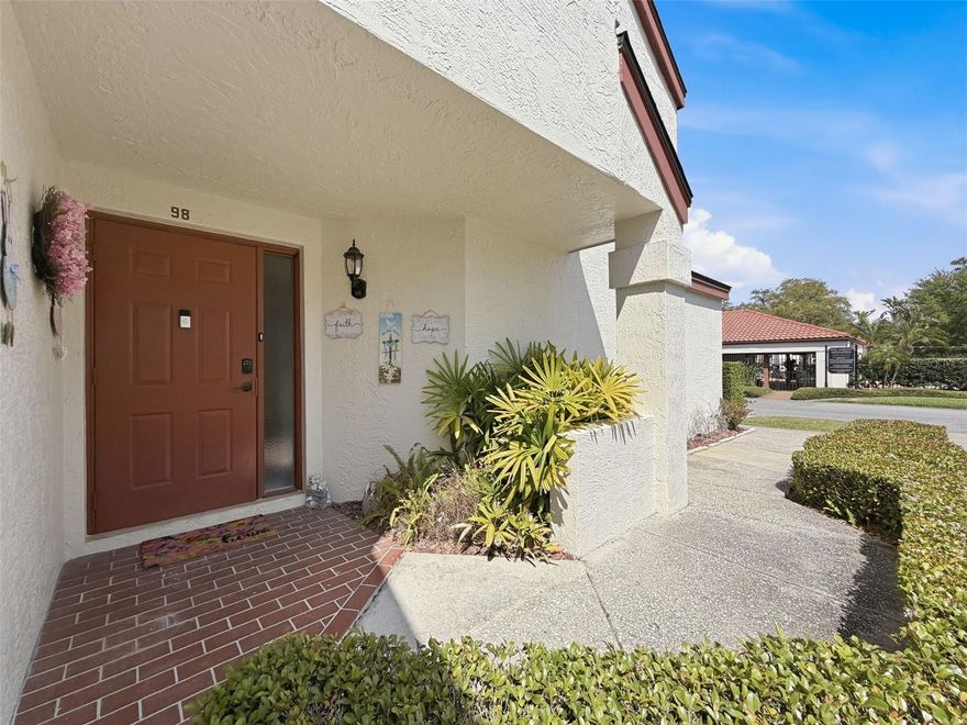 Welcome to 3455 Countryside Blvd., Unit #98—a beautifully positioned end-unit condo offering two levels of comfortable living in the desirable St. Tropez community. With 2 bedrooms, 2 bathrooms, and approximately 1,150 sq ft, this home combines space, privacy, and convenience in one of Clearwater’s most sought-after locations. Step inside to discover a bright and airy layout enhanced by abundant natural light and thoughtful design. The main living area flows to triple sliding glass doors that open onto a private terrace—perfect for relaxing, entertaining, or enjoying the Florida sunshine. As an end unit, you’ll appreciate the added privacy and extra windows that make the space feel even more open.Upstairs, the primary suite features vaulted ceilings, a walk-in closet, and a private en-suite bath, creating a comfortable retreat at the end of the day. Extra room in primary suite as walk in closet with customized shelving or office space or extra storage use.Recent updates include replaced windows in the bathrooms, bedrooms, and kitchen (2021), adding efficiency and peace of mind. New HVAC 2023This home also includes a rare 1-car garage, offering additional storage and convenience.Located directly across from the community pool and cabana, you’ll enjoy easy access to relaxation and recreation just steps from your door.The location truly stands out—close to shopping, restaurants, parks, and top local attractions, with beautiful Gulf beaches less than 30 minutes away. This property truly checks all the boxes for style, comfort and lifestyle.Schedule your private showing today and experience everything this exceptional condo has to offer.