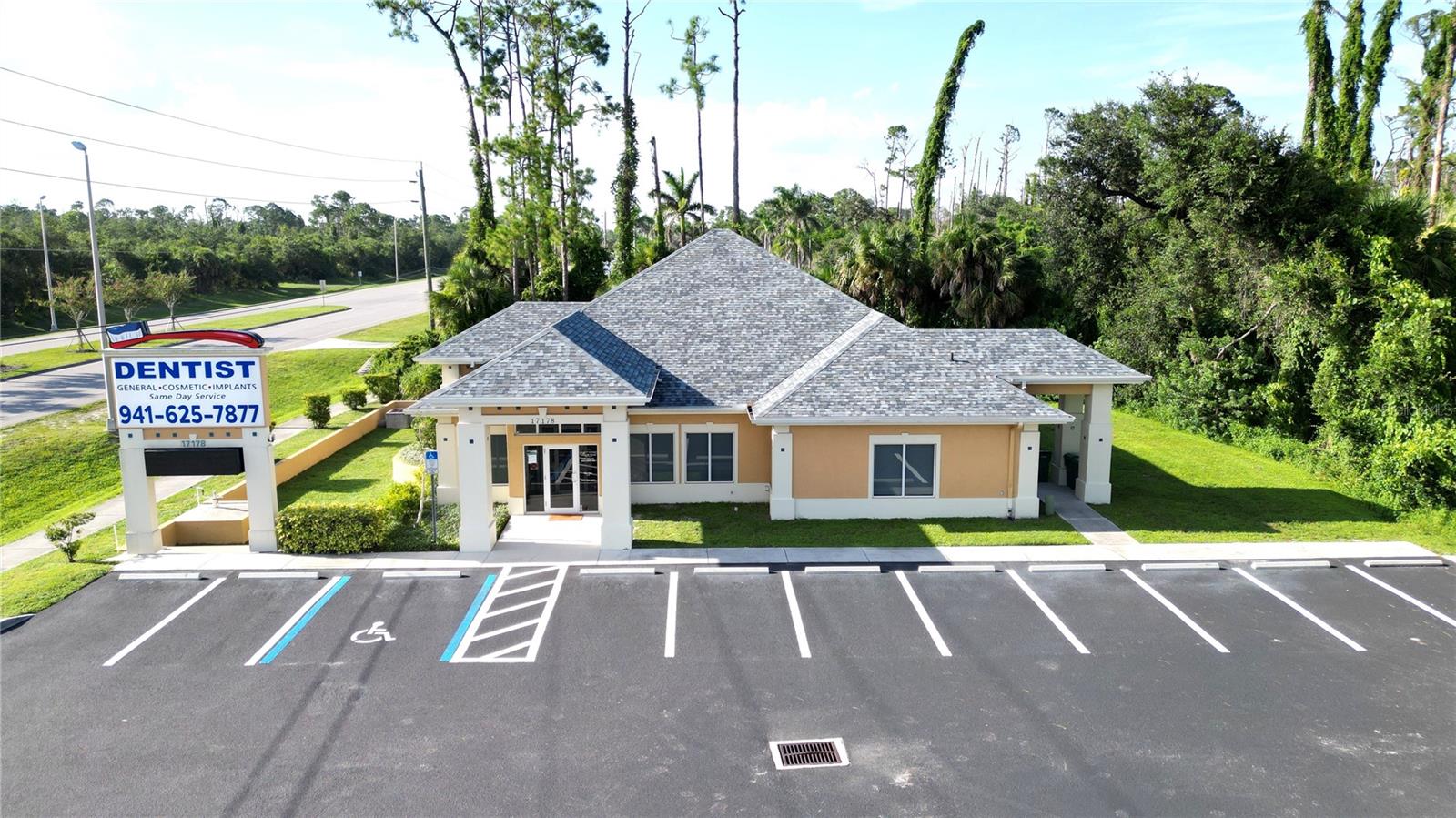 Investor alert!! 4.79% Cap Rate.
Free-standing medical office building located on Toledo Blade Blvd in Port Charlotte leased to Heartland Dental!
Annual Average Daily Traffic Count on Toledo Blade Blvd 20,000!
Roof replaced 4/6/2022.
Amazing location less than 0.3 miles from Tamiami Tr and less than 6 miles from I75!sign replaced in 2024.
The current lease in place expires July 31, 2028. Tenant has three (3) renewal terms of f ive (5) years each in duration.
The current gross income is $93,942.24 and the current net income is $76,578.41. Real estate tax + insurance are passed through to the tenant, and the tenant handles the landscaping.
Renewal Term 1 is a 15% increase at $112,669.22 annual rent ($33.79 PSF) for years 6-10. Renewal Term 2 and 3 to be negotiated at Fair Market Value.
Tenant has the Right of First Refusal.
Heartland Dental has 1,700+ supported offices and 2,800+ supported doctors across 38 states and they employ over 20,000 team members.
Do not disturb tenant.
