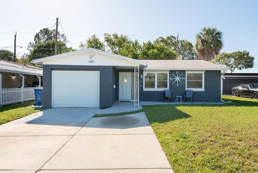 Experience the perfect blend of modern comfort and a Florida lifestyle in North St. Petersburg! This immaculate 2-bedroom, 1.5-bathroom gem is move-in ready. As you step through the front door, you'll be greeted by the warmth of 1,028 square feet of meticulously designed living space. The kitchen boasts elegant marble countertops, pristine white cabinets, and top-of-the-line stainless steel appliances. The thoughtful design extends to the eating space, perfect for casual meals or morning coffee. The entire home is adorned with Vinyl Plank flooring, providing a modern aesthetic and easy maintenance. The two bedrooms feature built-in closets and continue the trend of stylish Vinyl Plank flooring, creating a cohesive and contemporary look. The bathroom is a haven of relaxation, featuring a new vanity and a tub/shower combo—the ideal place to unwind after a long day. Every detail has been considered to ensure your comfort and convenience. One of the highlights of this property is the Florida room, which provides additional space under air conditioning, perfect for enjoying the Florida sunshine year-round. Step outside onto the paver patio and discover a true oasis with a gazebo and fire pit, creating the perfect setting for outdoor gatherings and relaxation. The attached one-car garage has a convenient half bath. Additionally, the garage includes extra flooring, a ladder, and some useful items, ensuring you have everything you need right at your fingertips. This home comes equipped with a projector and screen for your outdoor movie nights. The AC and roof in 2016 offer peace of mind and add to the overall value of this remarkable property. Don't miss the opportunity to make this house your home. Schedule a viewing today and envision a future filled with comfort, style, and countless memories in North St. Petersburg!