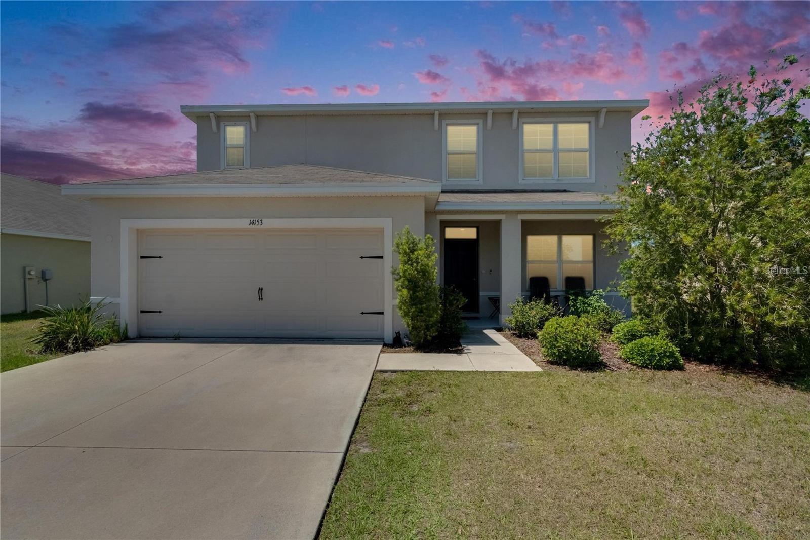 Spacious 5-bedroom, 2.5-bath home built in 2019, offering 2,889 sq ft of living space in the Carlton Lakes community. Features include a first-floor master suite with walk-in closet, open-concept kitchen with eat-in area, and a large upstairs loft suitable for various uses. Additional spaces include a den/office and a 2-car garage. Situated on a 6,437 sq ft lot with a manageable backyard. Low HOA fees. Conveniently located near shopping, dining, and major highways.