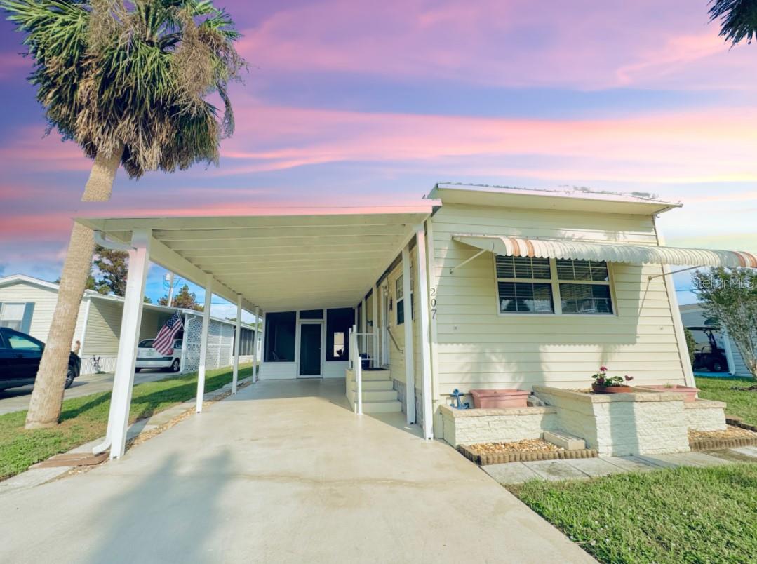 Make an Offer Today – Seller is Ready to SELL! 99-Year Lease Lot, NO LOT RENT. NO HOA fees - only $99.00 a year. Enjoy Florida's Retirement Lifestyle at an affordable price. Harbor Cove is a desirable 55 and up waterfront community that has everything you need to enjoy paradise. This fully FURNISHED TURNKEY home offers 2 bedrooms, 1.5 bathrooms, a spacious kitchen and living room, screened-in patio, a shed with storage area, NEW ROOF with gutters and downspouts, NEW CARPORT, RE-PIPED w/ PVC, fresh paint, public water and sewer, and more! See attachments. This home is pet-friendly. Located on the sought-after Myakka River, the 90-slip Marina is a boater's dream come true. Dry storage is also available. Charlotte Harbor and the Gulf of America are nearby. Harbor Cove was voted best manufactured home community 8 times! Harbor Cove has two heated pools, hot tubs, tennis courts, shuffleboard, pickleball, horseshoes, water aerobics, fitness classes, art classes, woodworking, golf cart parades, bingo, and dances. Boat clubs, a craft room, picnics on the patio, golf clubs, bowling clubs and much more. There is plenty of wildlife to enjoy in this 190-acre community; herons, egrets, cranes, ibis, parrots, even alligators and manatees! Conveniently located within minutes of Downtown Wellen Park, Costco, shopping, restaurants, and a short drive to beautiful Gulf Beaches. Sold as is. All furniture and contents stay.