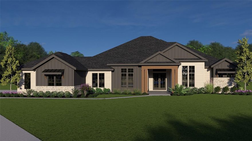 Under Construction. AR Homes' newest custom design is a true showstopper—set to debut in the 2026 Spring Parade of Homes! Nestled on a peaceful 3-acre homesite in the prestigious Kingston community, this 3,704 sq ft estate blends rustic charm with modern luxury, just minutes from Jonesville’s Publix, Starbucks, Tioga Town Center, and more.
A warm front porch and vaulted foyer welcome you into light-filled living spaces with stunning views through walls of sliding glass doors overlooking the pool, summer kitchen, and private backyard. The designer kitchen is built for entertaining with commercial-grade appliances, a 36” gas Rangetop, 42” built-in refrigerator, quartz countertops, and solid wood cabinetry with soft-close doors. A wine cooler and oversized walk-in pantry—complete with custom shelving and a second fridge—make hosting effortless. 4 Bedrooms, 4 Bathrooms, Den/Office, Bonus Room, and a 3 Car garage make for the perfectly appointed home. 
Built with performance and durability in mind: 2x6 framing, post-tension slab, Zip System exterior wall sheathing, open-cell spray foam attic insulation, R-19 wall insulation, and double-pane Low-E windows. Additional features include two gas tankless water heaters and a 15-SEER Trane HVAC. Backed by a 1-year builder warranty and a 2–7 year Service Credo for added peace of mind.