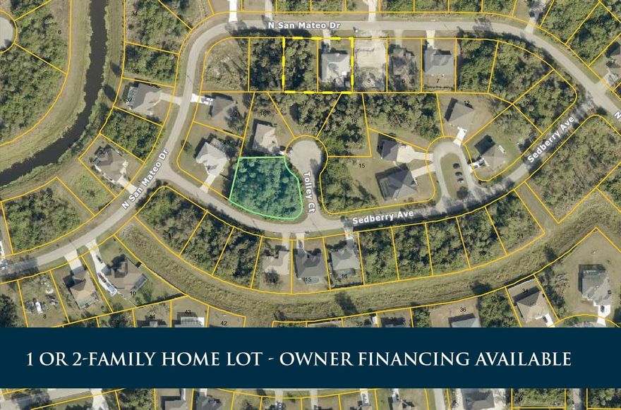 Build Your Dream Home or Investment Property!

Attention Builders, Home Buyers, and Investors — this prime vacant lot is ready for your next project! This 1- or 2-family residential oversized lot (.43 acres) located on a cul-de-sac offers excellent flexibility and strong upside potential.

Located in an area experiencing significant new construction, this property is in an X Flood Zone, making it even more attractive for development and long-term value.

? 1- or 2-Family Residential
? Oversized .43 Acre Lot
? Cul-de-Sac Location
? X Flood Zone
? Surrounded by New Construction
? Possible Owner Financing Available
? Seller Has Multiple Lots Available
? Lot Packages Available (2–50 Lots)

Whether you're building your dream home, developing a duplex for rental income, or assembling a larger portfolio, this is a fantastic opportunity.

Buyer to verify all utility easements, building restrictions (if any), and specifications with the city or county.

Reach out today for pricing on individual lots or discounted package deals!