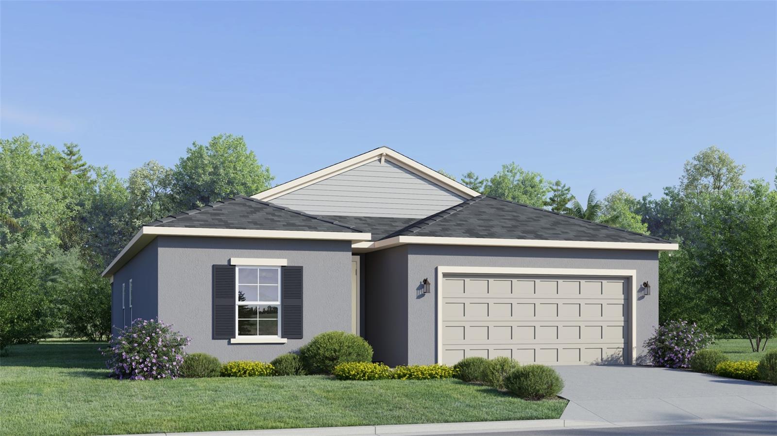 Under Construction. This new single-story home offers 4 bedrooms and 3 bathrooms with an open layout designed for both everyday living and entertaining. The spacious gathering room flows seamlessly into the kitchen and café, while sliding glass doors open to a covered lanai for outdoor enjoyment. The kitchen is appointed with quartz countertops, stainless steel appliances, a center island, and a walk-in pantry.