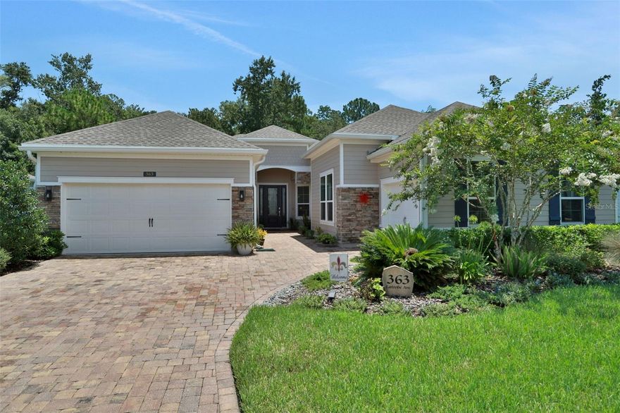 Welcome to this beautifully designed single-story home in the highly desirable Markland community, offering over 3,100 square feet of flexible living space tailored for comfort, functionality, and modern living. Featuring 4 bedrooms, 4 full bathrooms, and a dedicated office that can easily function as a 5th bedroom, this home is ideal for multigenerational living or those needing extra space to work or host guests.

A standout feature of the home is the private guest suite located at the front of the property, complete with its own living area, bedroom, full bathroom, and kitchenette, creating the perfect setup for extended family, long-term guests, or additional privacy.

The spacious open-concept layout centers around a large family room that flows seamlessly into the chef-inspired kitchen with an oversized island, ideal for entertaining, gathering, or everyday living. The primary suite is privately positioned toward the rear of the home and features a spa-style bathroom along with a generous walk-in closet designed with both convenience and storage in mind.

Outside, the property offers ample space to create your dream backyard, including room for a future pool.

Located within the sought-after Markland community, residents enjoy access to resort-style amenities including a clubhouse, pool, fitness center, community dock, dog park, and more. Known for its thoughtfully planned design and welcoming atmosphere, Markland combines upscale living with a strong sense of community in one of the area's most desirable settings.