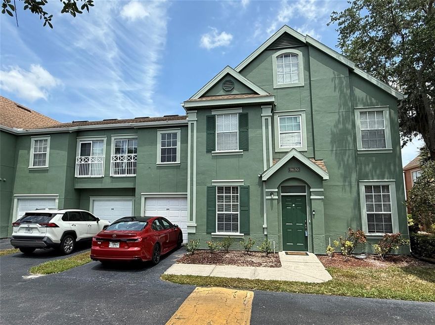 Stylish Comfort in the Heart of Westchase! Welcome to this beautifully updated 1-bedroom, 1-bathroom condo with a private 1-car garage, nestled inside the desirable gated Lake Chase community—just minutes from Westpark Village, Tampa International Airport, and top-rated restaurants, shops, and cafés. This charming home features an open-concept layout with an abundance of natural light, new flooring, and fresh interior paint. The updated kitchen boasts new cabinets, quartz countertops, and stainless steel appliances, while the bathroom is equally elegant with a modern vanity and updated fixtures. The airy living area flows seamlessly to a bright dining space, making it perfect for entertaining or relaxing after a long day. Enjoy the rare convenience of a private garage with extra storage, plus a reserved parking pad for guests. Lake Chase offers an exceptional resort-style lifestyle with two pools, tennis and basketball courts, volleyball, BBQ picnic areas, a scenic walking trail, clubhouse, fitness center, and playground. Schedule your private tour today!