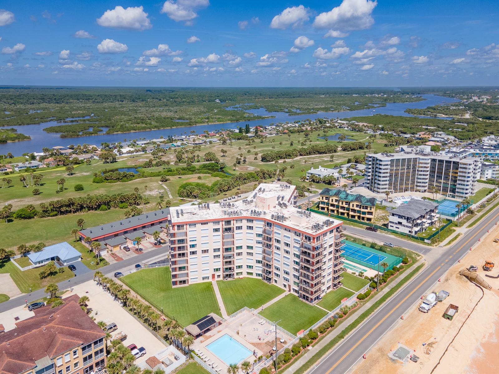 Enjoy oceanfront living at Ocean View Manor in this spacious 1-bedroom, 1-bathroom unit on the 7th floor. Fully furnished and move-in ready, it’s the perfect spot for an extended stay in Flagler Beach. This unit is tastefully updated with tile floors throughout and modern finishes.
The community offers a variety of amenities, including an oceanfront swimming pool, tennis courts, and shuffleboard. Stay active in the fully equipped exercise room or relax in the large community room, which features both indoor and outdoor seating.
Outdoor enthusiasts will appreciate the proximity to Gamble Rogers State Park, along with a variety of nearby parks, trails, and pristine beaches. Spend your days swimming, hiking, or biking, then unwind on your private balcony and take in stunning sunsets over the Intracoastal Waterway.
Flagler Beach is home to a variety of unique shops and eateries, just a short bike or golf cart ride away. Located between Daytona Beach to the south and historic St. Augustine to the north, you’ll be within easy reach of top entertainment and attractions.
This pet-friendly rental allows 1 mature dog (under 30 pounds). All utilities are included. Enjoy one designated parking spot in the garage below the building.
Come discover the welcoming charm of Flagler Beach and experience coastal living at its finest!