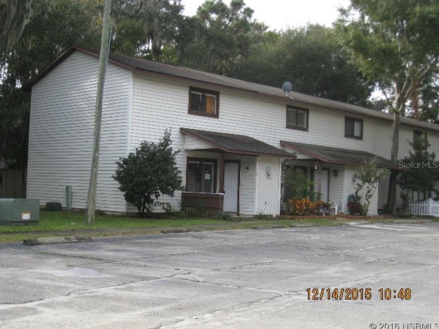 Affordable end 2 bedroom townhome.  The unit has back and front patios and a utility room inside with washer and dryer hookups.  The unit is in AS IS condition and is a fixer upper, but has a new central HVAC unit!.This property is eligible under Freddie Mac First Look Initiative through  February 25th, 2016.  Only owner occupant buyers will be considered as purchasers during this period of time.All room dimensions are approximate and cannot be relied upon.  Buyer to pay doc stamps on the deed. ;Water: City