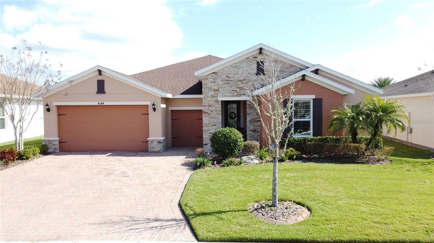 MOTIVATED SELLER.... BRING ALL OFFERS ON THIS SIENA AT SOLIVITA, WITH THE DEN SEPERATE FROM THE MASTER BEDROOM, REDUCED TO SELL in Poinciana's diamond in the rough, this seller has to make a huge sacrifice to get back up North due to illness. This community of Solivita is the perfect fit if you are looking for a great place to land. This mature community of Verona is absolutely perfect for peace and quiet, or active and vibrant, it checks all the boxes and offers everything from pickleball to relaxing on a chase lounge by the resort style pool. Upon entry through the secured gates, you will immediately realize that you have entered paradise, the pristine landscape throughout and well-kept homes are what makes Solivita second to none. This beautiful brick front home is designed with perfection, with gorgeous mature landscape and a beautiful serene waterfront view. Once entering through the elegant breezeway, you will look into the spacious great room that overlooks the gorgeous, screened patio and waterfront view and all the windows are finished with plantation shutters. The beautiful open kitchen offers an oversized island space that comfortably seats 4 so that the Chef in the family can cook your favorite meal while visiting with family and friends, it brings quality time to another level. Upon entry to the master wing you will first pass the elegant "double door" entry of your bonus room(Den) where you can sew your favorite pattern or turn it into the "man cave", this layout is rare and you will love it. Next you will enter the enormous Master Suite with enough space to stretch out and relax and also overlooks the serene water view with the master spa style bathroom and plenty of space to accommodate, and all is "wheelchair accessible". The opposite wing of this home has 2 additional bedrooms to accommodate all of your guests as well as a full bath, so you do not have to share your space. This home has a spacious 2 car garage and don't forget the separate "Golf Cart" garage door to accommodate your dream cart where you can freely ride the entire community. This mature community includes 2 PGA Champion Golf Courses, 14 pools & hot tubs, 2 state of the art amenities centers with the latest equipment, trainers and classes. You can play tennis, pickleball, bocce ball or softball or join our clubs and play bridge & pool or visit our library. Solivita offers something for everyone, and the fun never ends. Come and tour today so that you can begin making your own fabulous memories in this gem, seeing is believing just how beautiful this home is. SIENA AT SOLIVITA WITH GORGEOUS WATER VIEW