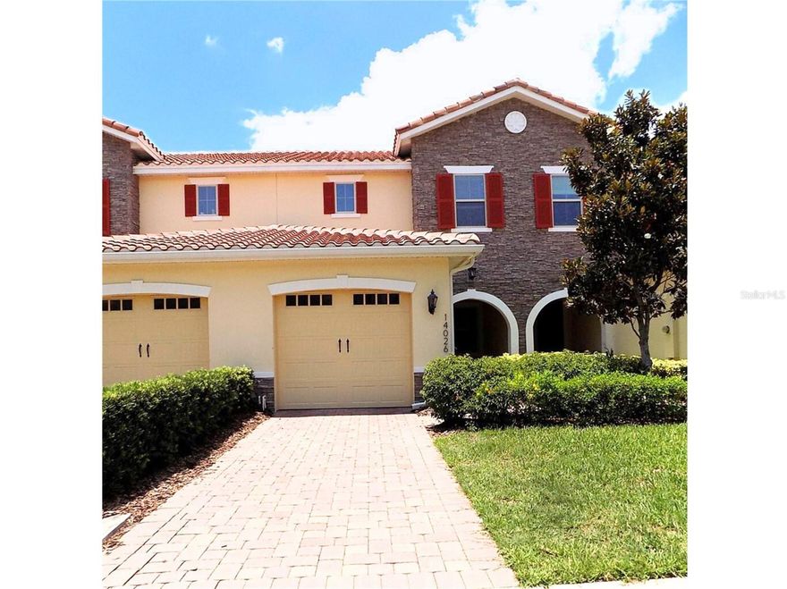 Rental home available in Lake Nona. This beautiful two-bedroom and 2 1/2-bathroom townhouse with a one car garage is perfectly situated in the highly desirable community of Eagle Creek. 14026 Millington Street townhome features an adorable covered sitting porch in the front and a small patio in the backyard. Downstairs consists of the kitchen and living-dining room combination, while upstairs will include both bedrooms with your in-house laundry closet. Both the washer and dryer are included as a courtesy to the tenant! Lawn maintenance and garbage collection is included. Eagle Creek is known for its gorgeous golf courses, amazing amenities and luxury ambiance! Orlando International Airport is only 20 minutes away, and a short drive to the 417; where you can choose to head out to the Orlando Theme Parks or to the Florida Beaches. Don't let this amazing rental get swept away, call today to schedule your tour. Lease is between landlord and tenant. Available for move in on January 1st 2026.