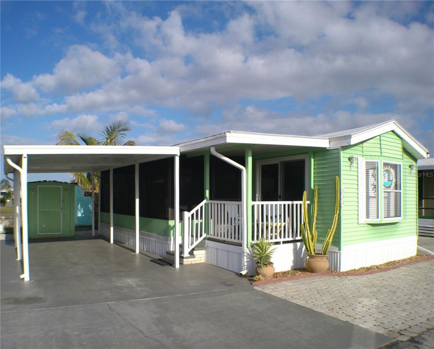 Pick Me!!! Lot 333!!!  Located on desirable Ave. I -- my lime green facade you will surely see.  Step up 3 steps to the 
East/South - facing porch where you can enjoy your morning coffee or afternoon cocktails. Then enter into this adorable 1/1 seaside-themed renovated home. You will appreciate 536 sq. ft  living, all on one level.  With 3 mini splits this home offers enjoyable, comfortable Florida living at an amazing value.   Covered carport and shed with your very own Coconut palm you can see from the bedroom. Fully furnished-turnkey. Tranquility awaits. 

This is a must see!!! Come home to Lot #333.