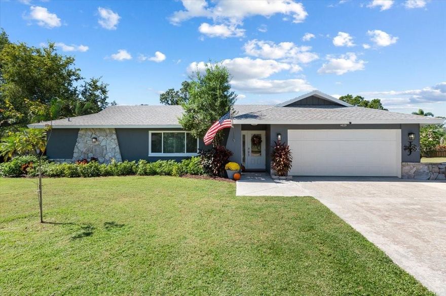 Step into this fully refreshed and reimagined Sarasota estate meticulously crafted by the owners—a distinctive blend of character, comfort, and contemporary style. Set on nearly half an acre of lush, private land in the heart of Sarasota, this updated ranchette is tucked away on a quiet cul-de-sac within the desirable Bent Tree Village community.

From the moment you arrive, the home’s pride of ownership shines through. The newly landscaped grounds, oversized driveway, and mature Florida foliage create a warm welcome that feels like your own private retreat.

Inside, every detail has been meticulously upgraded with over $200,000 in improvements. Enjoy brand-new 10mm luxury vinyl plank flooring throughout the home, complemented by new 4-inch baseboards, fresh white linen paint, and updated interior doors that bring a clean, cohesive look to every room.

The expanded kitchen is the centerpiece of the home — now larger, brighter, and better than ever. Features include granite countertops, all-new stainless steel appliances, modern lighting, new backsplash, and enhanced storage for the chef who loves to entertain.

Both bathrooms have been beautifully updated with modern finishes and fixtures. The primary suite is a private oasis with its own flex office/den, while all bedrooms offer walk-in closets for ample storage. A remodeled laundry room, new AC condenser, and all-new ductwork and vents ensure the home feels as fresh as it looks.

Step through the hurricane impact rated disappearing sliding doors outside to your very own resort-style setting. The entire pool area has been transformed with a brand-new pool cage, new decking, and resurfaced pool that sparkles under the Florida sun. Relax or entertain in the newly designed outdoor fire pit area, perfect for gathering with friends and family.

Additional upgrades include:
New hurricane impact windows and sliders for energy efficiency and natural light
Complete whole-home generator system with a 500-gallon natural gas tank — reliable power when you need it most
Updated lighting and wall plates throughout
2017 roof in excellent condition

This home is more than move-in ready — it’s move-in perfect. Located minutes from I-75, top-rated A schools, world-famous beaches, shopping, and parks, you’ll have everything Sarasota offers right at your fingertips.

Set in the picturesque Bent Tree Village, a community known for its renovated public golf course, country club, and tree-lined streets, this property combines natural beauty with modern living.

Distinctive. Private. Completely updated. This is Sarasota living at its best.