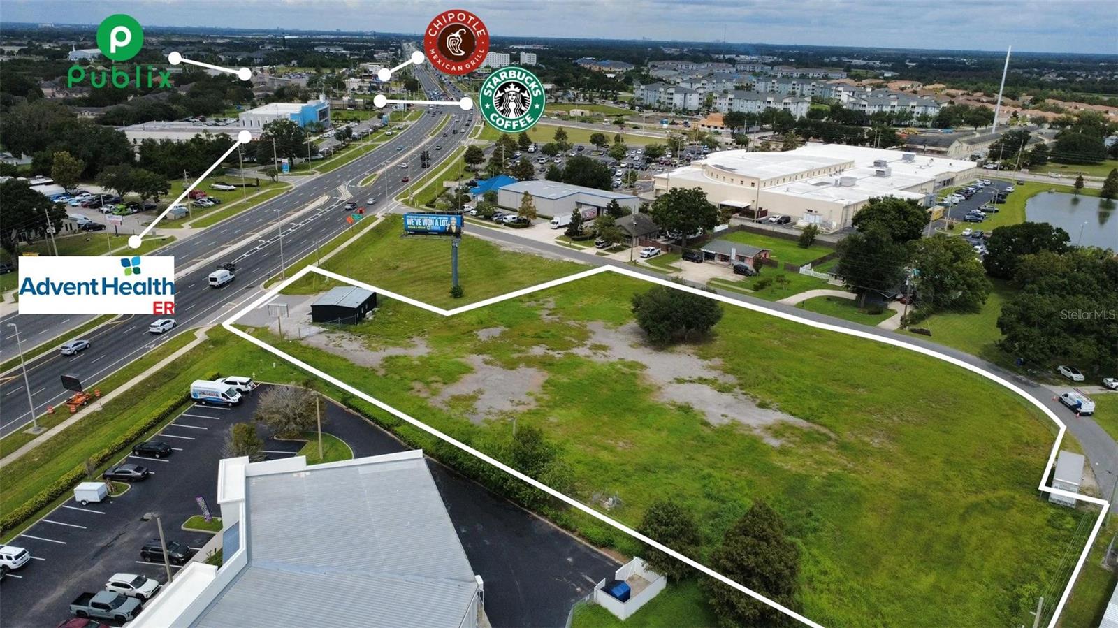 Excellent investment opportunity featuring 1.9 acres across two parcels, including a fully renovated 875 SQFT building. The property is completely fenced, cleared, and ready for immediate use.
Prime Location: Easy access to Florida Turnpike, Neo City, and newly developed retail centers.
High Exposure: Direct visibility along Highway 192, offering strong traffic counts and business potential.
Turnkey Ready: Renovated structure and clean site provide immediate functionality.
Contact us today to schedule a private showing and explore the possibilities this property offers.