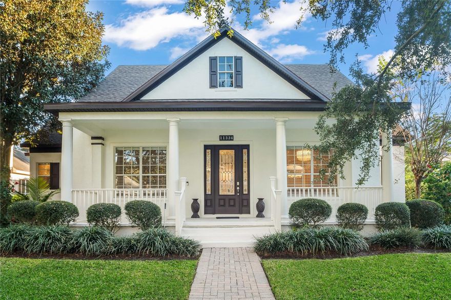 Nestled within the guard-gated community of Keene’s Pointe, this beautifully updated single-story home offers a well-designed, functional layout with tasteful upgrades throughout. Recent improvements include luxury vinyl flooring, updated lighting, fresh interior and exterior paint, and a new roof installed in 2024, making the home truly move-in ready. The open-concept kitchen and family room are filled with natural light and feature refinished cabinetry, granite countertops, stainless steel appliances, a gas range, and double ovens, flowing seamlessly through French doors to a screened pool and covered patio—perfect for both entertaining and everyday Florida living. The desirable split floor plan provides privacy, with a spacious primary suite overlooking the pool and offering multiple walk-in closets and a well-appointed en-suite bath with a soaking tub, large walk-in shower, and private toilet room, while three additional bedrooms and two full bathrooms are tucked away toward the rear of the home. Outdoors, the private pool area is enhanced with stacked river stone and a tranquil water feature, creating a serene retreat. Additional highlights include a laundry room conveniently located off the kitchen, an oversized three-car garage with freshly painted floors, and a welcoming front porch surrounded by mature oak trees. Residents enjoy 24-hour security, access to a community boat ramp on Lake Burden, scenic walking trails, and nearby parks, with optional membership available at the Golden Bear Club featuring golf, tennis, dining, and the Jack Nicklaus Signature Golf Course, all just minutes from top-rated schools and shopping at Lakeside Village Center.