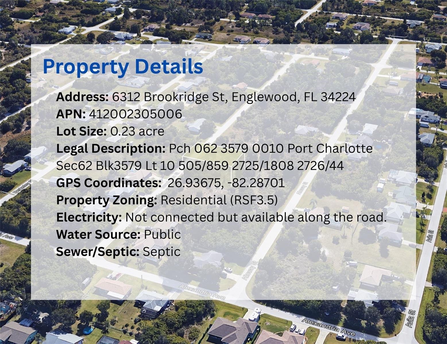 PORT CHARLOTTE SEC 062 - Land