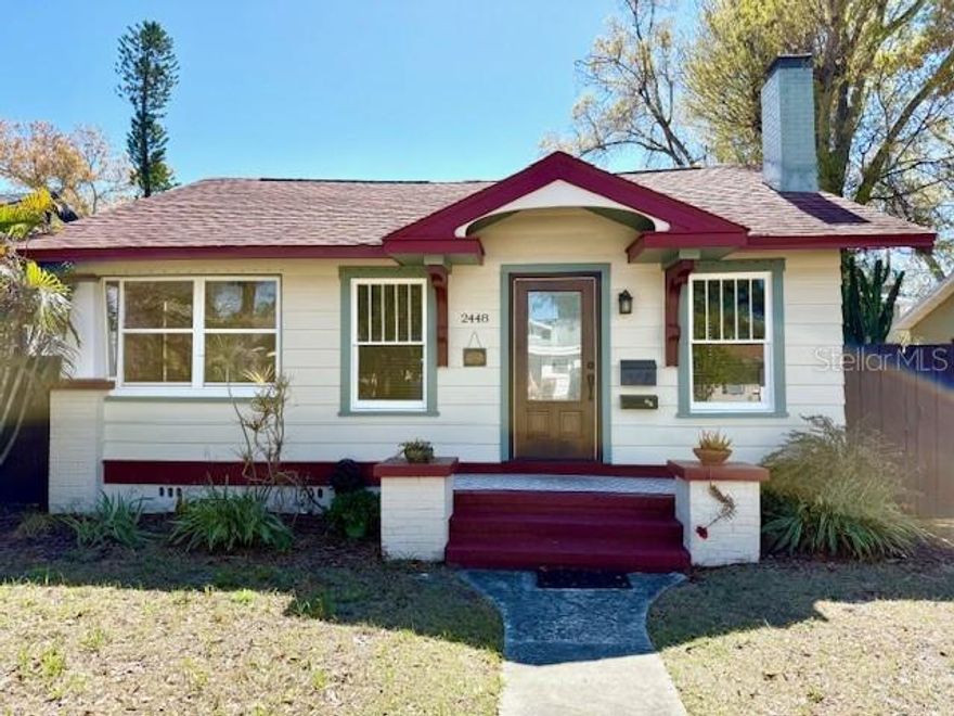 Charming 1930s bungalow in Historic Kenwood blending timeless character with thoughtful modern updates. This 2-bedroom, 1-bath home also features a versatile bonus room perfect for a home office or creative space. Enjoy a shared backyard with the rear unit that still feels completely private—no facing windows between the homes. Just minutes from vibrant downtown St. Pete’s restaurants, bars, events, and waterfront energy.