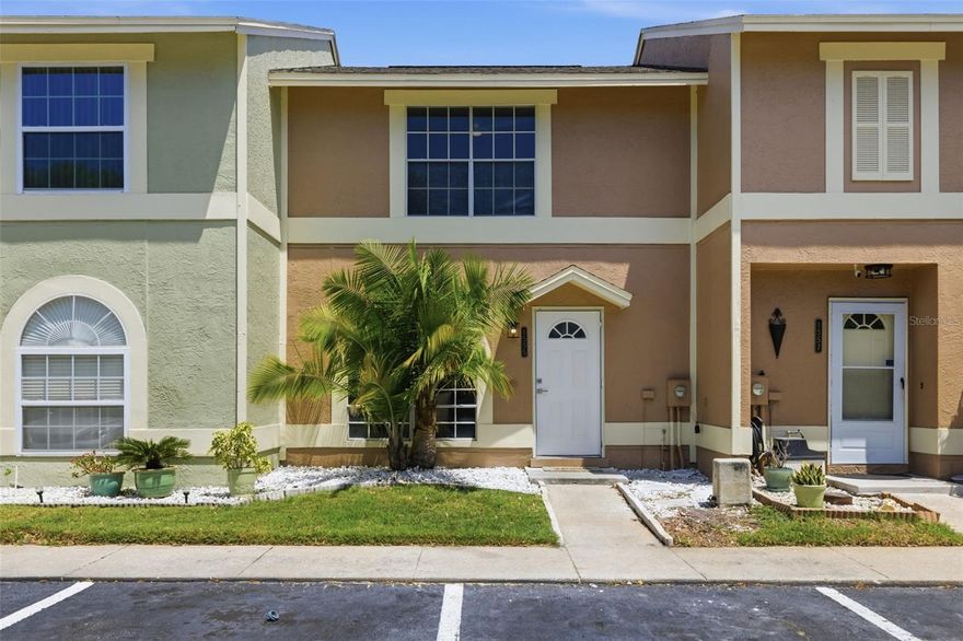 BRAND NEW ROOF! LOW HOA FEES! MOVE-IN READY! Don’t miss this spacious 2-bedroom, 2.5-bathroom townhouse offering a bright, open floor plan perfect for everyday living and entertaining. The large living and dining room combination is filled with abundant natural light from sliding glass doors that lead to a private patio and fenced backyard complete with a storage shed. Upstairs, you’ll find two oversized bedrooms, each with their own private en-suite bathroom for added comfort and privacy. Recent and newer updates include a 2026 roof, 2020 AC, 2022 water heater, new countertops and backsplash for a refreshed kitchen, fresh interior paint throughout, new flooring and baseboards on the main level, updated bathrooms, and new tile on the patio. The community offers assigned parking, guest parking, and a private pool and clubhouse. HOA covers exterior maintenance, grounds maintenance, trash, and access to the community pool. Ideally located close to shopping, dining, entertainment, airports, and Florida’s beautiful Gulf beaches.