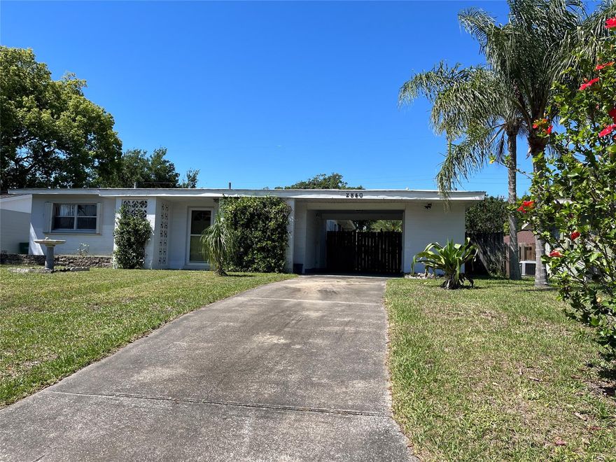 This cozy 2 Bedroom 1 Bath Single Family Concrete Block Home is located in the great neighborhood in South Daytona, Florida. Close distance to shopping, beaches and restaurants. No HOA. Property features Fully Fenced Back Yard. 200sqft Finished Enclosed Patio w Air Conditioning ( 15sqft x 13.33sqft ). Separate 72sqft Utility/Laundry Room w washer/dryer hook up. Screened In Porch. Terrazzo Flooring and Tiles through the house. Roof is only 5yrs old, New Water Heater as of 2021, New Electrical Panel installed 2021. Manual Hurricane Shutters. A/C replaced 2014. All information is assumed accurate, measurements are approximate. Buyers/Agents shall verify all information important to them. ;Water: City