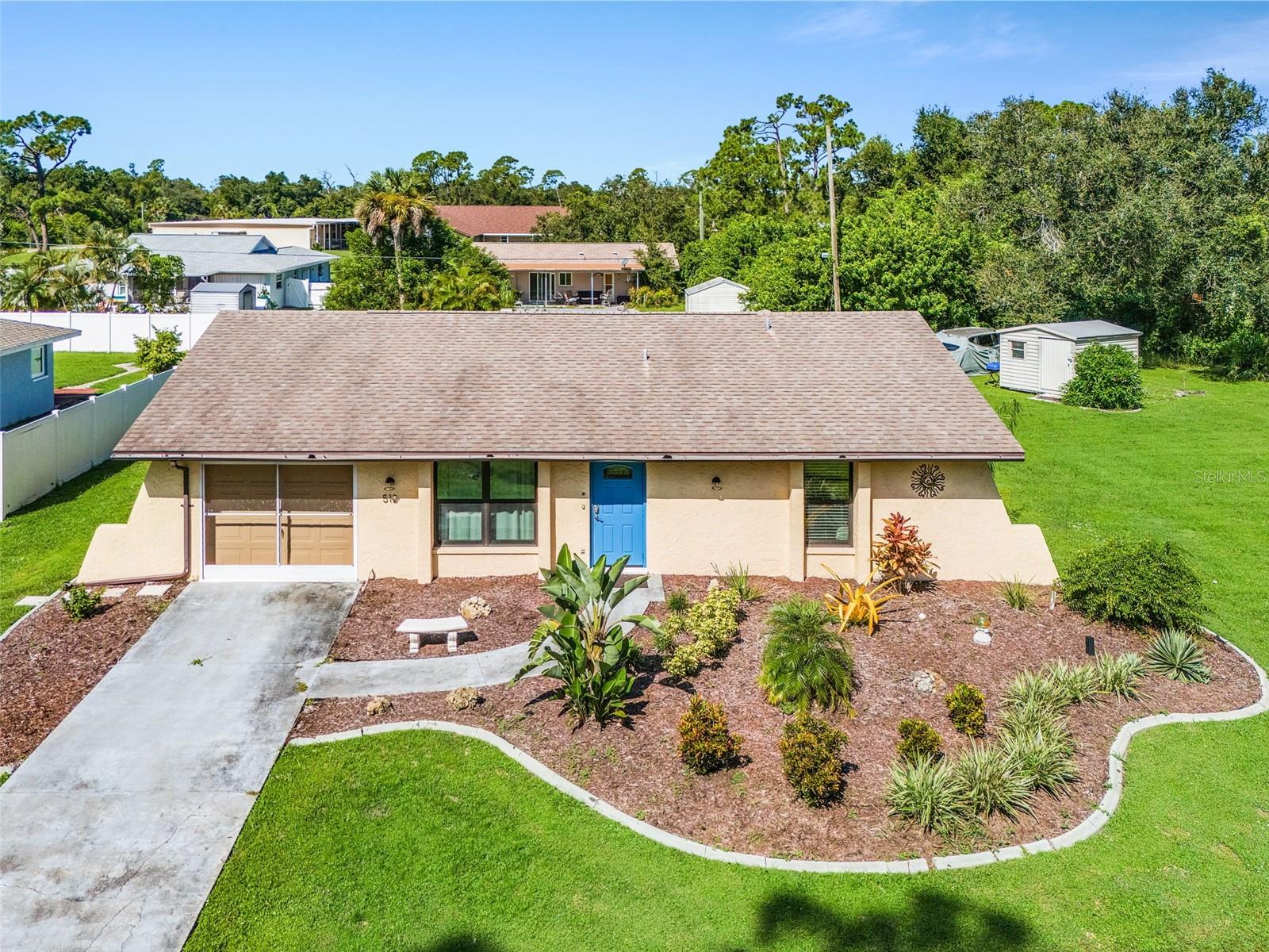 Located in a wonderful Port Charlotte neighborhood, this lovely turn key, 3-bedroom, 3-bath pool home is situated on a large double lot. This property offers a cozy floor plan and a private, heated pool perfect for family gatherings and outdoor enjoyment.
A great feature of this home is the separate mother-in-law apartment, which has its own entrance and a full bathroom with a walk-in tub/shower, office set up, kitchenette.This space is perfect for an aging parent, an independent student, or as a rental property for extended living. The suite's sliding glass doors open onto the pool area, providing a beautiful view.
Enjoy sitting outside on your breezy, screened lanai overlooking the pool and large, landscaped backyard. This property has an updated electrical panel, plumbing, luxury vinyl throughout, and a recent septic replacement. Hurricane windows and many more updates. See attachments.The home is in a good location, with convenience to I-75, dining, shopping, and recreation. You can also enjoy a day at nearby Kiwanis Park, which is located directly across the street from the property. Very private and quiet neighborhood.
An oversized lot with a shed, this property offers plenty of space. The property is on a public water supply, and the home has central heating and air. Don't miss out on this fantastic opportunity!