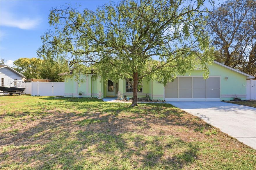 Welcome to your private retreat in the heart of Spring Hill! Offering 3 bedrooms, 2 bathrooms, and 1,340 heated sqft (2,797 total sqft), this HEATED POOL HOME delivers the space, flexibility, and features that actually matter for everyday living all on a .23 acre lot.

From the moment you step inside, the layout feels open and functional, with natural flow between the main living areas, kitchen, and dining space. The split bedroom design provides privacy, while the overall footprint makes the home feel larger than expected for the size.

Step outside and this is where it really separates itself… a HEATED POOL HOME that allows you to enjoy Florida living year round. Whether it is quiet mornings poolside or hosting friends and family, this backyard is built to be used, not just looked at.

The property also offers something that is getting harder and harder to find… NO HOA, NO FLOOD ZONE, NO RENTAL RESTRICTIONS, AND NO DEED RESTRICTIONS. Bring your lifestyle with you. The vinyl fenced yard with double gate provides possible RV or boat parking, giving you flexibility and convenience without compromise, along with a storage shed for your tools, equipment, or extra space needs.

With a total of 2,797 sqft, including additional usable space, this home gives you flexibility beyond just the interior… room to spread out, store, entertain, and enjoy.

Located in the heart of Spring Hill, you are close to everyday essentials, dining, and major roadways while still tucked into a well established residential setting.

Homes like this do not come around often… especially ones that check this many boxes at once. Come view this one before it is too late! ROOF 2024*