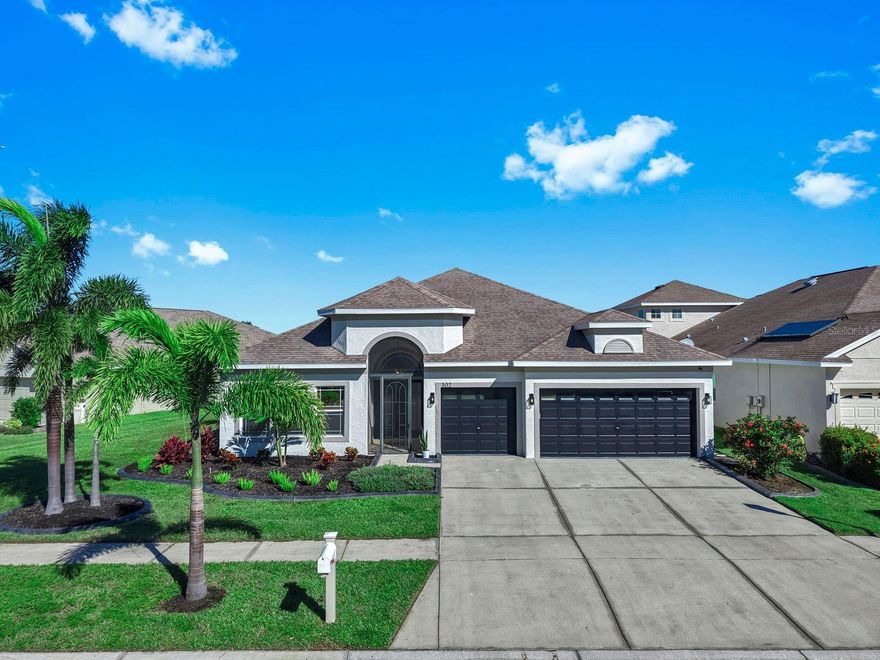 Prepare to be impressed by this Beautifully UPDATED 4 Bed/3 Bath Pool Home, on Large Lot with Gorgeous Conservation Views - Located in the Desirable and Gated community of Mira Lago! Upon arriving, you are greeted with a Freshly Painted Exterior, Professional Landscaping with Modern Concrete Borders, and lots of details that help this home to stand out! Once you enter the double glass door entryway, you will notice the open and inviting floor plan, custom tile work, crown molding, and 9ft ceilings - with lots of natural light throughout. Recent updates include: Freshly Painted Interior, UPDATED Kitchen and Baths, NEW HVAC, NEW Pool Pump, NEW Water Softener, NEW Lighting Fixtures, NEW Flooring, Central Vacuum system, and the list continues! The eat-in kitchen is the perfect place to host with TONS of counterspace with beautiful QUARTZ counters, Wall Oven, Microwave, Stainless Hood Range, Cooktop, Refrigerator, Dishwasher, Filtration System – All of which are brand NEW/Never used! There is a formal Living and Dining area, along with a large family room that overlooks your beautiful pool oasis outdoors! The primary suite offers the perfect space to unwind, with 2 LARGE walk-in closets, and an en-suite bathroom complete with Jacuzzi tub, Double sink vanity with Quartz counters, and a step-down shower with double showerheads! The additional bedrooms and baths are spacious, with one of the rooms having an en-suite bath with access to the pool area. Outdoors, your pool area is private and screened and offers expansive views of the conservation area and large backyard. This home is a blank canvas just waiting for your personal touch! Mira Lago is a wonderful and active community (NO Flood Insurance Required), with low HOA and CDD, that is centrally located close to shopping, dining, highways, MacDill AFB, stunning gulf beaches, and all that Tampa Bay has to offer! The PERFECT place to call HOME!