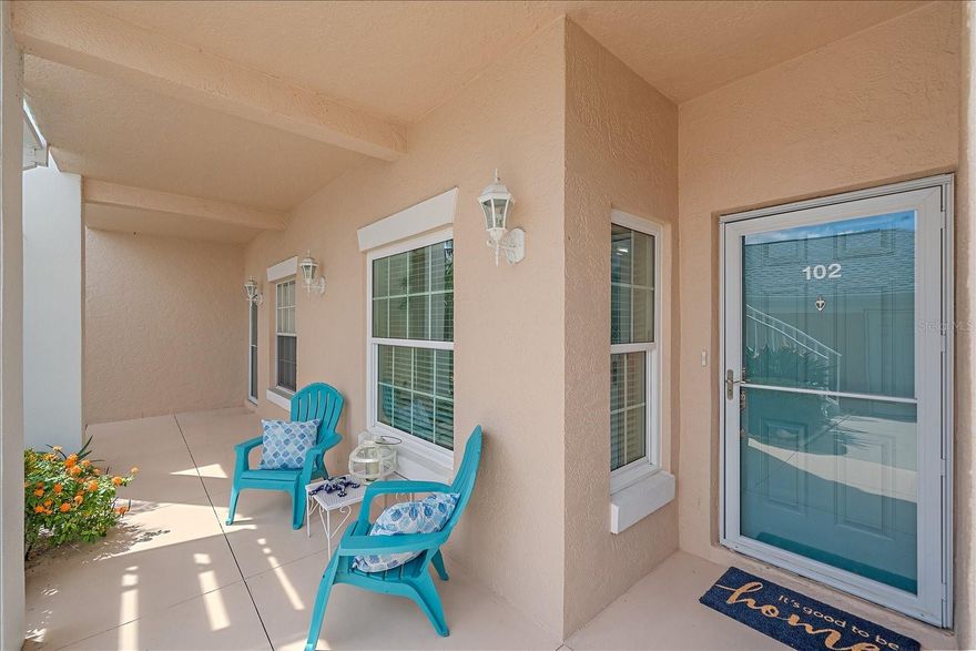 ****PRICE IMPROVEMENT****Live the Florida lifestyle in this beautifully maintained 2-bedroom, 2-bath condo in the sought-after Fairway Trace at Peridia Golf and Country Club community. Move-in ready, it features hurricane-impact windows and slider, a new AC, hot water heater, washer, and dryer—all upgrades that provide peace of mind.  Step inside and enjoy a modern, light-filled interior with high ceilings, no popcorn, and no carpet. Located on the first floor, the home offers convenient access with no stairs. The split floor plan allows for privacy while still offering great space for entertaining or hosting guests. An in-unit washer and dryer makes laundry effortless, and the private garage with extra storage is perfect for seasonal car storage or belongings. Relax on your lanai while enjoying peaceful golf course views, or take advantage of the Fairway Trace residents-only pool and cabana. As part of Peridia Golf & Country Club, you’ll have access to outstanding amenities including pickleball, tennis, bocce ball, a heated pool, an executive 18-hole golf course, pro shop, and an on-site restaurant and bar. A full calendar of social activities—from dances to mahjong—makes it easy to connect with neighbors. And unlike many communities, this is not 55+.  Perfect as a vacation getaway or full-time residence, the location can’t be beat—just minutes to UTC shopping, Sarasota Airport, I-75, Anna Maria Island beaches, Riverwalk, and area parks.  Association is fully funded for an additional peace of mind!  Perfect for VA financing!