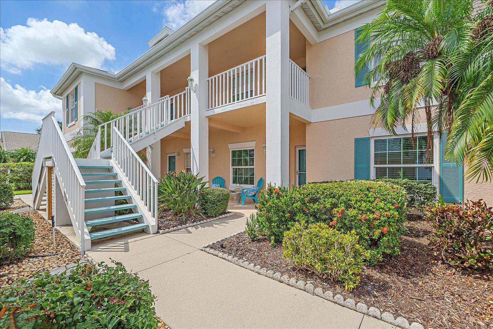 This beautifully maintained 2-bedroom, 2-bath condo offers incredible value in the sought-after Fairway Trace at Peridia Golf and Country Club community. Move-in ready, it features hurricane-impact windows and slider, a new AC, hot water heater, washer, and dryer—all upgrades that provide peace of mind. Step inside and enjoy a modern, light-filled interior with high ceilings, no popcorn, and no carpet. Located on the first floor, the home offers convenient access with no stairs. The split floor plan allows for privacy while still offering great space for entertaining or hosting guests. An in-unit washer and dryer makes laundry effortless, and the private garage with extra storage is perfect for seasonal car storage or belongings. Relax on your lanai while enjoying peaceful golf course views, or take advantage of the Fairway Trace residents-only pool and cabana. As part of Peridia Golf & Country Club, you’ll have access to outstanding amenities including pickleball, tennis, bocce ball, a heated pool, an executive 18-hole golf course, pro shop, and an on-site restaurant and bar. A full calendar of social activities—from dances to mahjong—makes it easy to connect with neighbors. And unlike many communities, this is not 55+. Perfect as a vacation getaway or full-time residence, the location can’t be beat—just minutes to UTC shopping, Sarasota Airport, I-75, Anna Maria Island beaches, Riverwalk, and area parks.