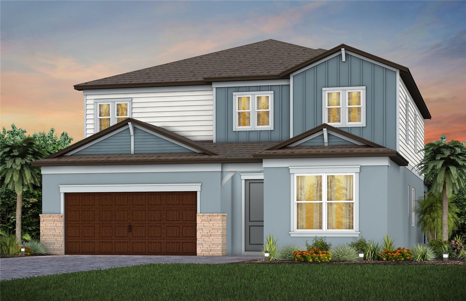 Under Construction. Pulte Homes is now selling in Vida’s Way, in a sought-after Wesley Chapel, FL, location. Enjoy pristine land that provides miles of walking trails, a dog park, and a community garden. A clubhouse with fitness, rec, and social spaces sits alongside a resort-style pool, playground, event lawn, fire-pit and pickleball courts for all.
Featuring the new, consumer-inspired Scarlett floor plan with an open-concept home design, this home has the designer finishes you've been looking for. The upgraded, gourmet kitchen showcases a center island and a large single-bowl sink with an upgraded faucet, burlap cabinet, 3cm quartz countertops with tiled backsplash, an oversized pantry, and Whirlpool stainless steel appliances including a dishwasher, built-in oven and microwave, and stovetop with range hood.
The Owner’s bath has white cabinets, 3cm quartz countertops, dual sinks and a super walk-in shower. There is luxury vinyl plank flooring in the main living areas and flex room, 22”x22” tile flooring in the baths and laundry room, and stain-resistant carpet in the bedrooms and loft.
This home makes great use of space with a 1st-floor bedroom with private full bath, versatile flex room, a spacious loft, a convenient 2nd-floor laundry room with built-in cabinets, walk-in closets in every bedroom, storage under the stairs, a large, covered lanai, and a 3-car tandem garage.
Additional upgrades include LED downlights in the gathering room, 8’ interior doors on the first floor, a pocket sliding glass door to the lanai, glass insert at front door, and a Smart Home technology package with a video doorbell.
Enjoy peace of mind with Pulte’s transferable, 10-year Limited Structural Warranty that covers materials and workmanship in the 1st year, workability of plumbing, electrical, HVAC, and other mechanical systems through the 2nd year, various types of water infiltration and internal leaks through the 5th year, and the structural integrity of the home through the 10th year. Plus, we’re currently offering limited-time incentives and below-market rates!