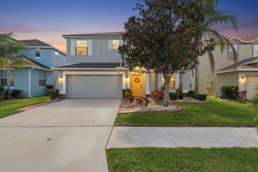 One or more photo(s) has been virtually staged. Welcome to your private Florida retreat in the gated community of Hawks Point — where peaceful pond views, energy efficiency, and resort-style outdoor living come together beautifully.

This upgraded pool home offers the perfect blend of comfort and functionality, beginning with luxury vinyl plank and tile flooring throughout the main living areas and an open-concept layout filled with natural light. Designed for both everyday living and entertaining, the spacious kitchen features 42” cabinetry, granite countertops, stainless steel appliances, a walk-in pantry with custom wood shelving, and generous prep space that flows seamlessly into the main living area.

Step outside and experience your own backyard oasis. The saltwater pool showcases a PebbleTec finish, sun shelf, LED color-changing lighting, a new salt cell, and a pavered deck — all overlooking tranquil pond views. The fully fenced yard includes a pavered grilling area, outdoor bar (conveys), shed (conveys), and mounted outdoor TV (conveys), creating the ultimate space for year-round entertaining.

This home is as efficient as it is beautiful. A fully paid 9.4 kW solar panel system provides significant energy savings. Additional upgrades include all new HVAC ductwork with installed UV lights, automatic light sensors, smart switches for lights and fans, new fixtures and ceiling fans, and a brand new roof (2025). Hurricane shutters are also included for added peace of mind.

The primary suite offers a relaxing escape with a double vanity, garden tub, separate shower, and walk-in closet. Secondary spaces are equally well-appointed with deep closets, granite bathroom countertops, French doors to the guest room, and a laundry room complete with cabinetry. Washer and dryer are included. The two-car garage provides additional storage and convenience.

Located within Hawks Point, residents enjoy gated entry with barcode and keypad access along with resort-style amenities including a community pool, fitness center, clubhouse, playground, dog park, and a vibrant social calendar featuring events, book clubs, sewing groups, and more. The clubhouse is also available to rent for private gatherings. HOA is just $279 quarterly.

This move-in-ready home offers privacy, efficiency, and lifestyle — all in one. Schedule your private showing and see why this one stands out.