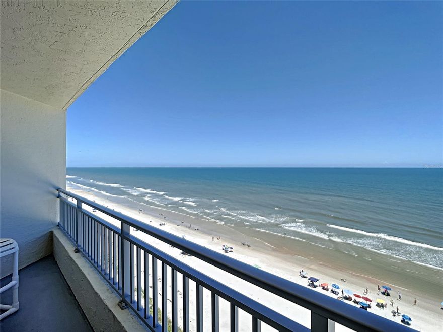Spectacular Ocean Views on this 12th floor Penthouse Level two bedroom and two bath condo. The only sounds you hear in this unit are the ones you want to hear. Two Private balconies so you can listen to the ocean, see Pelicans at eye level, take in every sunrise, watch the Sea Turtle nests and see every Rocket Launch. Unit 1225 is in the southern curve of the building so you get the direct ocean view and the view to the south. But you can also see all of the way to Ponce Inlet to the north. Seascape Towers has recently completed an extensive renovation including balconies, railings and total exterior surface redo and paint, Impact Glass sliders and windows. Kitchen and baths have been tastefully updated. All new LG appliances including washer and dryer., new ceiling fans and lighting, all electrical outlets replaced, painting throughout, new carpet in bedrooms and much more. This unit is being sold fully furnished and move-in or rental ready. Enjoy the pool and hot tub, large sunning deck, Shuffleboard, Table Tennis, separate Ladies and Mens Saunas and bathrooms near the pool area. Two gated beach access (ramps or stairways). Seascape Towers is located on the No Drive Beach, so no worrying about the kids and cars. Come enjoy Resort Style Living today. All information recorded in the MLS is intended to be accurate but it should be verified by the buyer. No Showings September 3rd,4th or 5th. ;LocationDescription: Condo ;Water: City