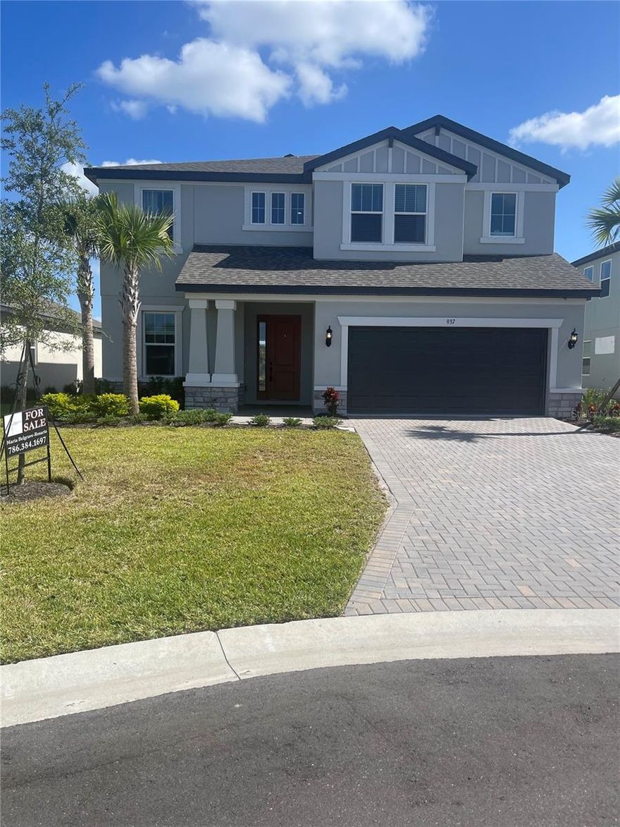 The home offers 4 Bedrooms, 2 Bathrooms, Den, a Flex space upstairs and a 2-car garage with storage. The Estuary model built by MI homes is a unique design that begins at the front of the home. As you enter the foyer, you are greeted with a double glass door Den for privacy and quiet space. Down the hallway, enter the bright spacious open floor plan with a great room, dining area and kitchen. The kitchen sits off to one side with a full walk-in pantry, incredible amounts of countertops and cabinet space, and a center island designed for even more space and seating. 2 sliding glass doors lead to a covered lanai with private views. Spend your quiet mornings watching the sunrise or sunsets in the afternoon and your nights cooking out for the whole family. The staircase is upgraded wood with sophisticated rails that leads you to the second story Flex space. The master suite takes up one side of the upstairs area, creating a truly relaxing and private retreat. Inside the tranquil master bath you'll find a water closet, enclosed shower area, and dual vanities with plenty of countertop space. A large walk-in closet is also a highlight of the master retreat. The laundry room also sits upstairs, giving you easy access to cleaning and organizing. All three additional bedrooms house walk-in closets of their own, and share a bathroom containing dual vanities and a tub. The 2-car garage is extended by a storage area that is perfect for storing all of your beach necessities, bicycles, and yard games. Riverside Preserve offers a private River house for the community with amenities that will allow you to enjoy everything the river has to offer, like spending the day fishing, paddle boarding, canoeing, kayaking, grilling, etc. The area of the River house is pet friendly and you can have long walks thru the preserve with your dog. This community is located just 8 minutes from Lakewood Ranch and 15 minutes from I-75.