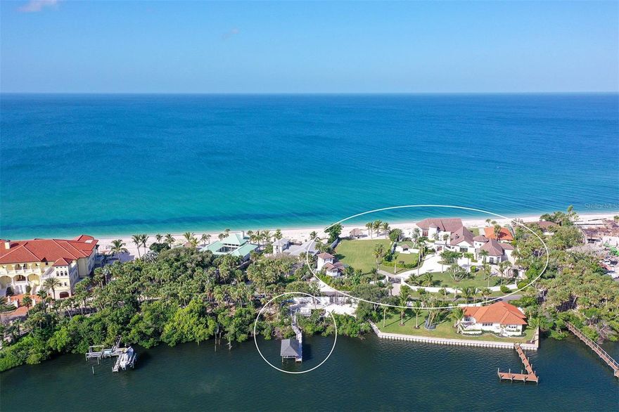 Introducing a rare and extraordinary opportunity to own one of the largest and most coveted properties on Casey Key. This sprawling 2.08-acre estate, featuring an impressive 300 feet of pristine Gulf of Mexico beachfront, is the epitome of coastal luxury. With exclusive Gulf-to-Bay access and 90 feet of Intracoastal Waterway frontage, this property offers unparalleled privacy and endless possibilities for those seeking the ultimate family compound or private retreat.
Located in the highly sought-after Estates section of Casey Key, this property offers the best of both worlds: seclusion amidst nature’s beauty and proximity to Sarasota’s vibrant cultural scene. Known for its unspoiled, low-density charm, Casey Key is home to fewer than 400 residences and attracts celebrities, CEOs, and authors who value the island’s quiet elegance and convenient access to the mainland via bridges at both ends.
The estate boasts a main residence along with two charming guest houses, providing ample space for family and friends. Expansive grounds set the stage for unforgettable gatherings and entertainment, while the private beach offers direct access to the Gulf’s sparkling waters. Enjoy breathtaking panoramic views from every angle, including a beach-front pool with an infinity edge—perfect for soaking in Florida’s sunset skies.
The property also features a grandfathered-in covered boat dock with a 16,000-pound boat lift, offering direct access to the Gulf and Intracoastal Waterway for boating enthusiasts.
For the discerning buyer, this estate presents a prime opportunity to renovate the existing structures or to design the home of your dreams, tailoring it to your exact vision. Whether you’re looking for a serene getaway, a legacy family home, or an entertainer’s paradise, this exceptional estate is ready to fulfill your aspirations. The main house was built in 1987, guest house #1 was built in 1977, and guest house #2 was built in 1990.
Casey Key offers a rare blend of nature’s tranquility and unparalleled access to Sarasota’s world-class amenities. Live the life you’ve always dreamed of in a one-of-a-kind coastal sanctuary.
Don't miss your chance to own a piece of paradise on one of Florida’s most desirable barrier islands.
